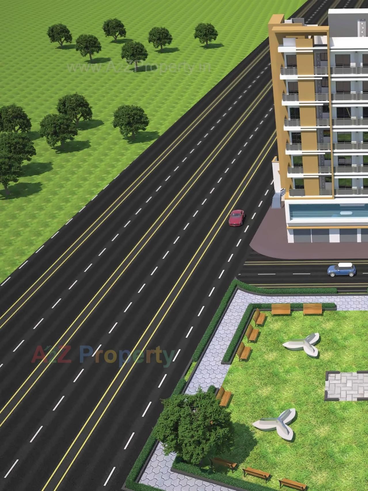 3D Elevation of real estate project Surbhi Arc located at Kothariya, Rajkot, Gujarat