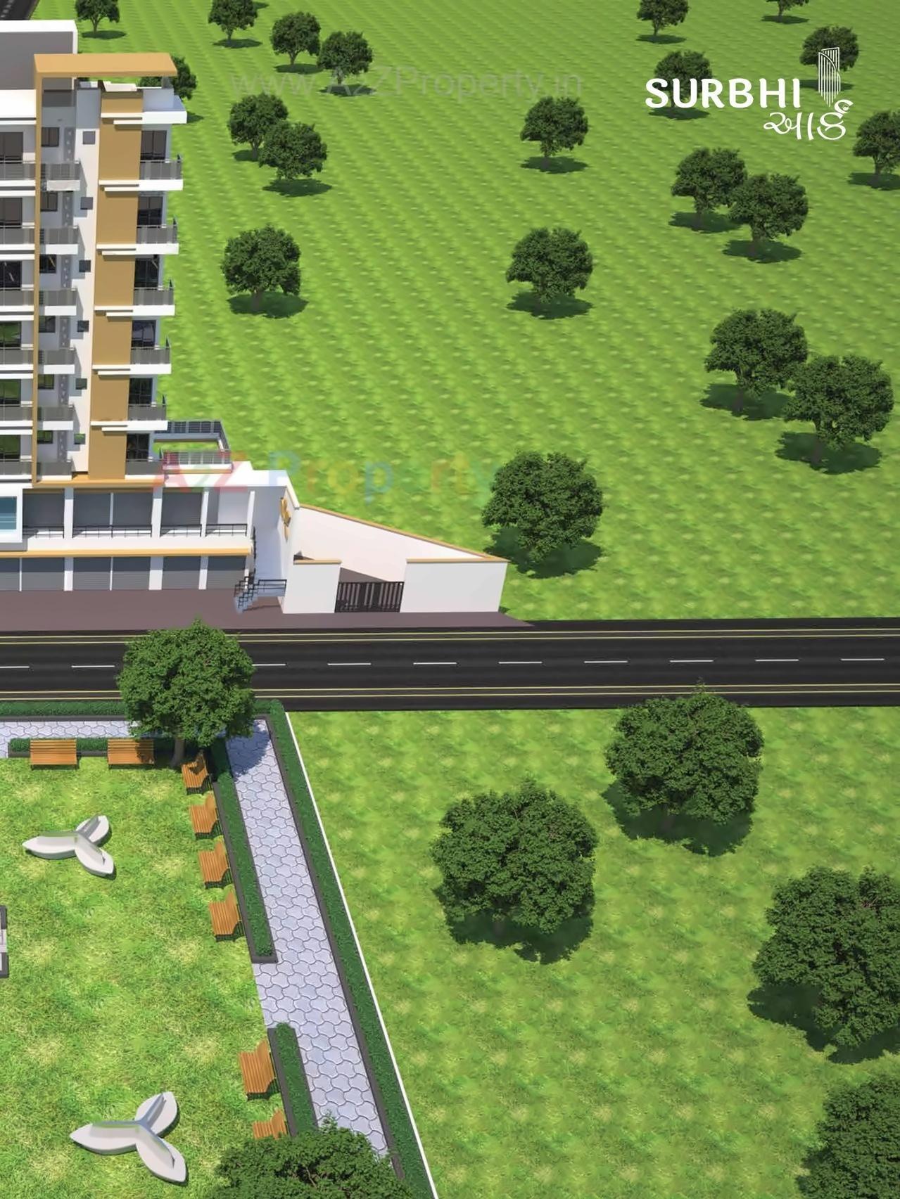 3D Elevation of real estate project Surbhi Arc located at Kothariya, Rajkot, Gujarat