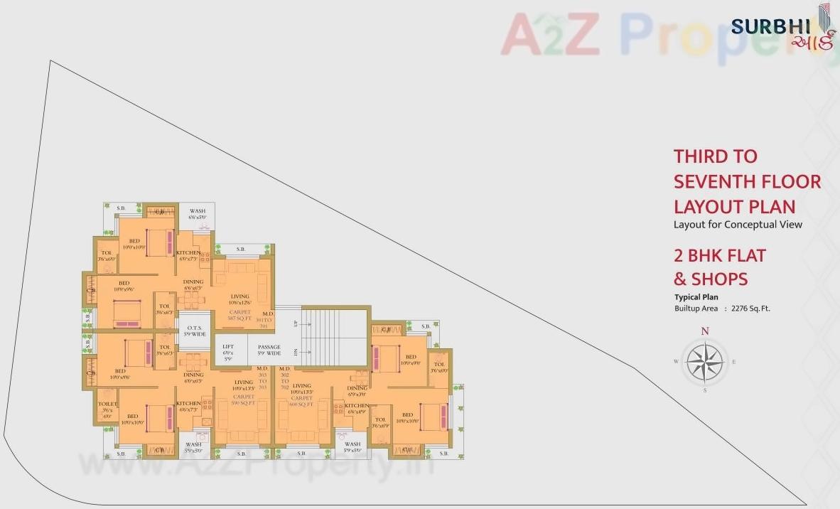 Layout of real estate project Surbhi Arc located at Kothariya, Rajkot, Gujarat