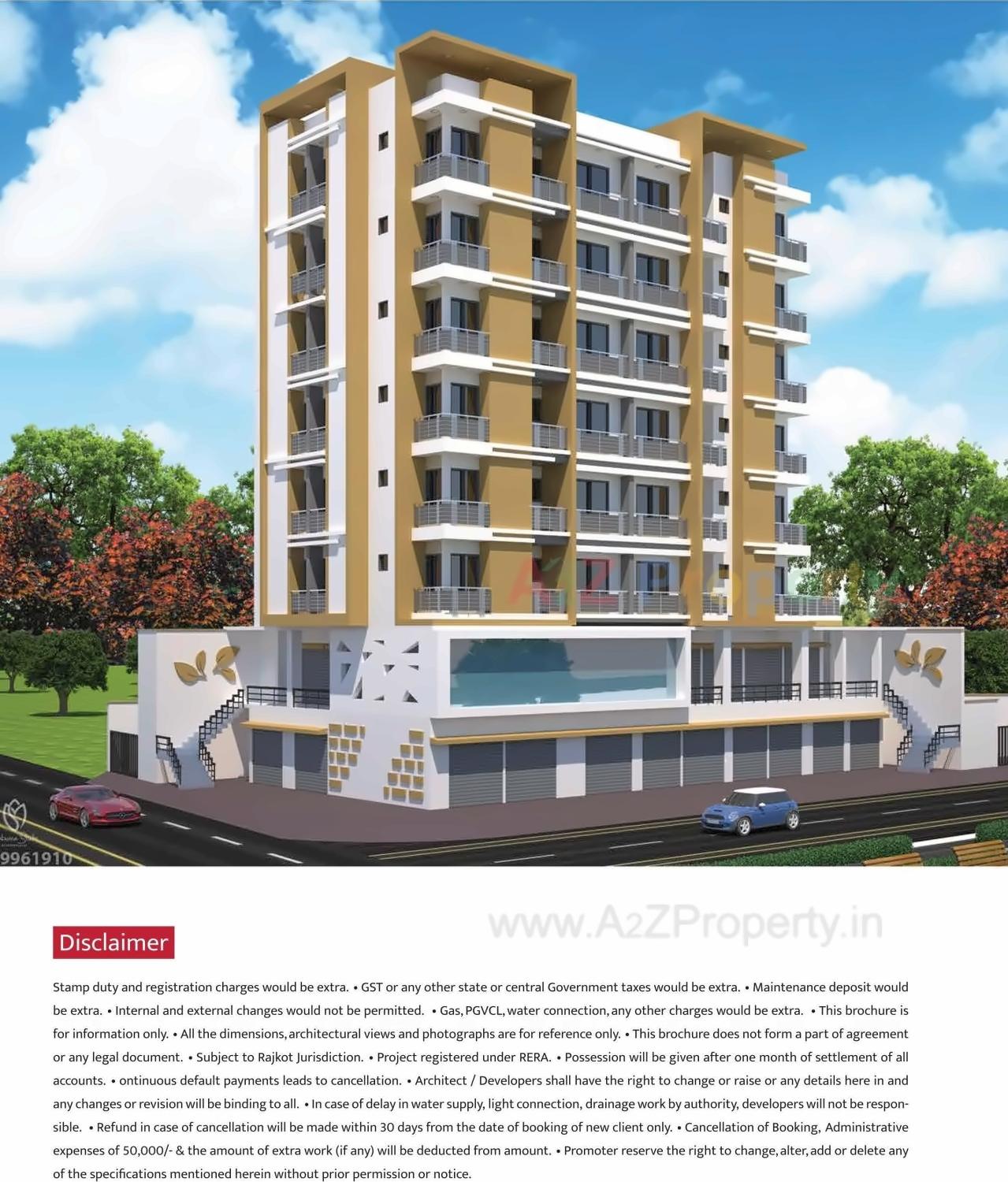 3D Elevation of real estate project Surbhi Arc located at Kothariya, Rajkot, Gujarat