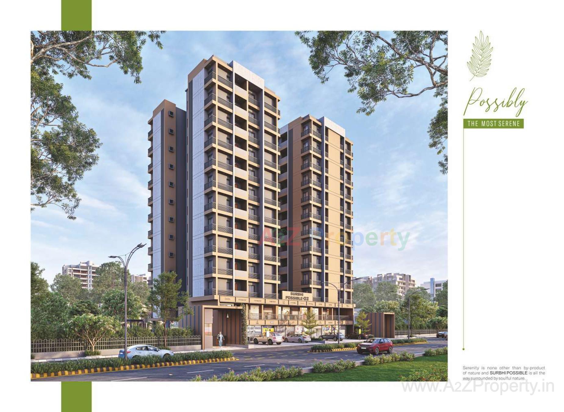 3D Elevation of real estate project Surbhi Possible   O located at Vavdi, Rajkot, Gujarat