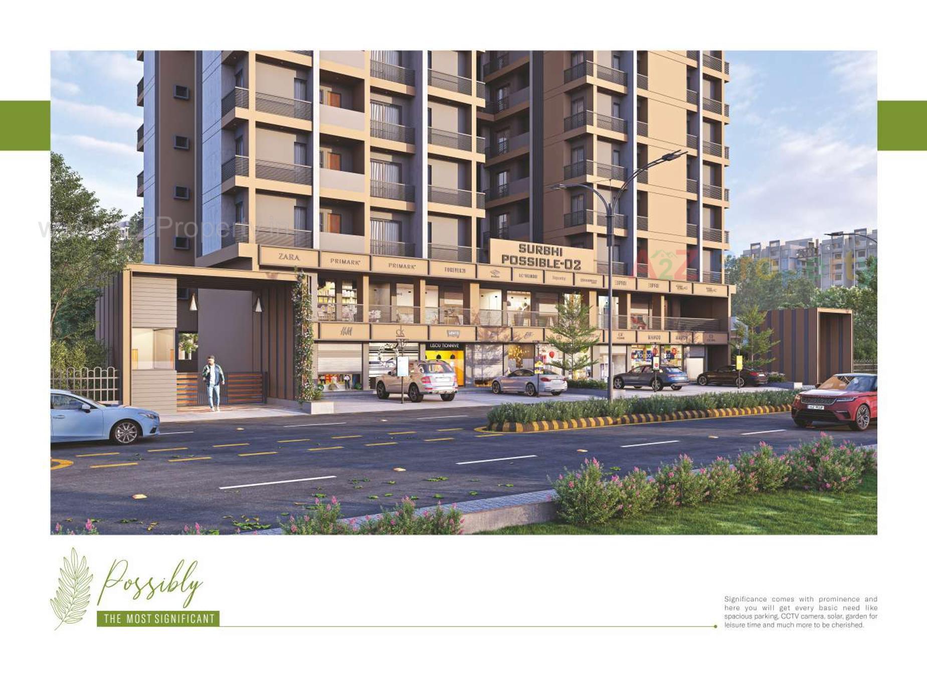 3D Elevation of real estate project Surbhi Possible   O located at Vavdi, Rajkot, Gujarat