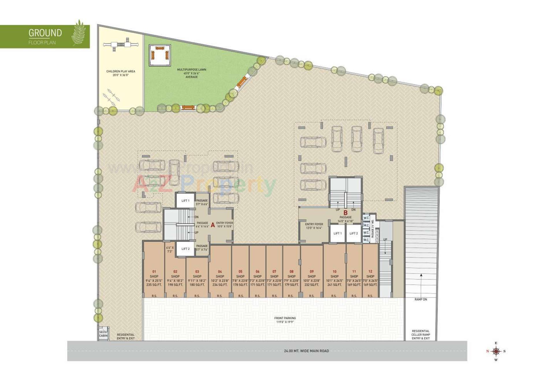 Layout of real estate project Surbhi Possible   O located at Vavdi, Rajkot, Gujarat