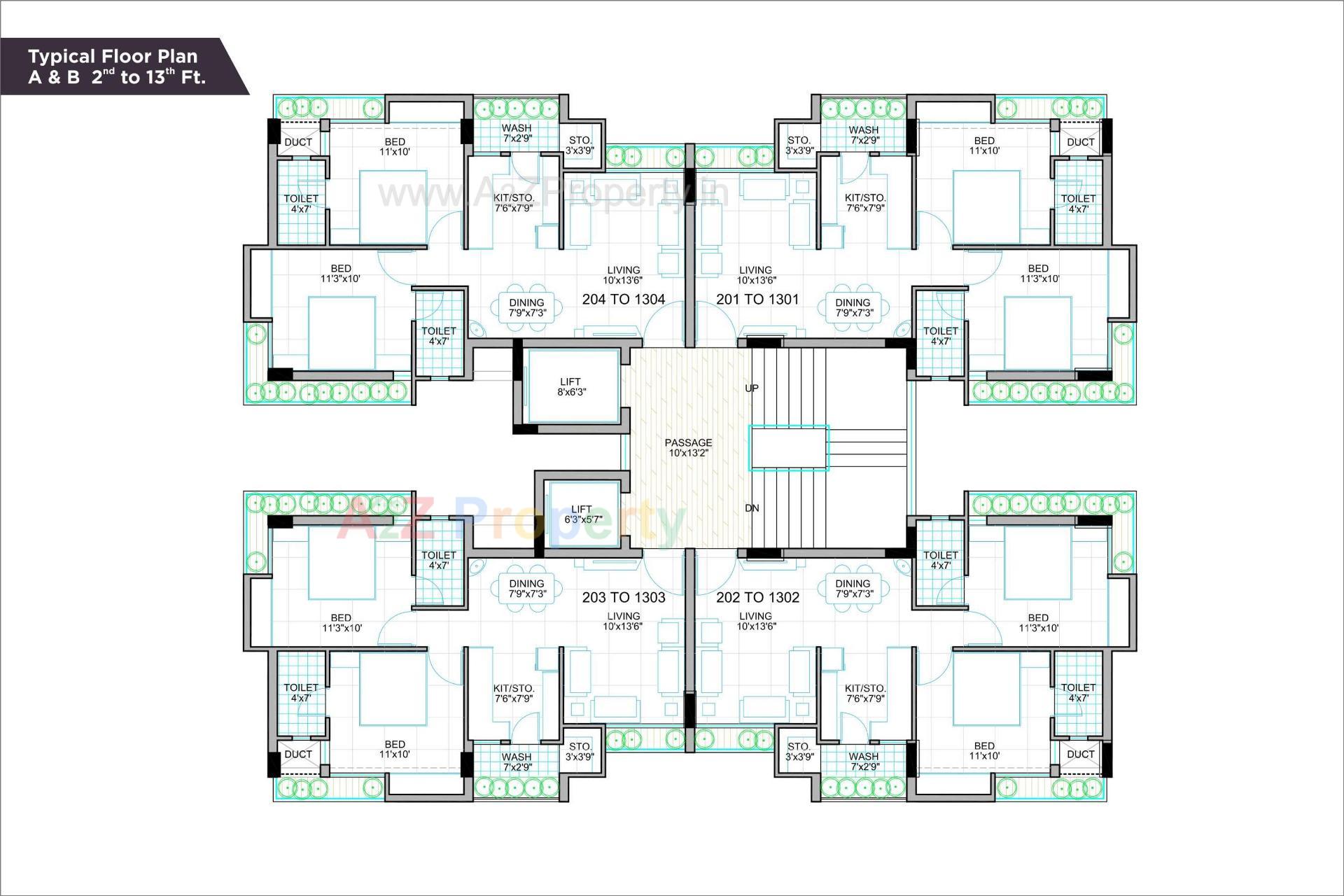 Layout of real estate project Suvarna Heights located at Mavdi, Rajkot, Gujarat
