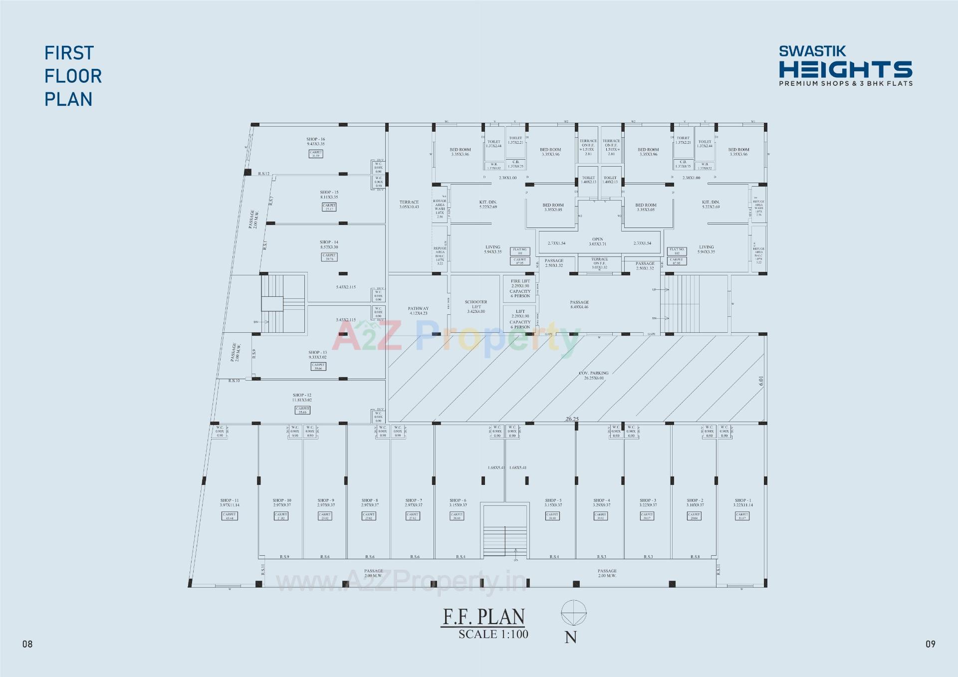 Layout of real estate project Swastik Heights located at Mavdi, Rajkot, Gujarat