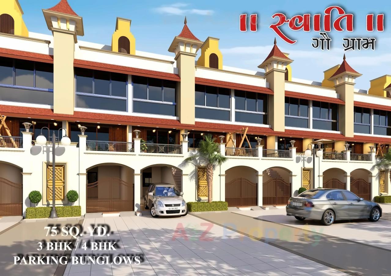 3D Elevation of real estate project Swati Bungalows located at Kotharia, Rajkot, Gujarat