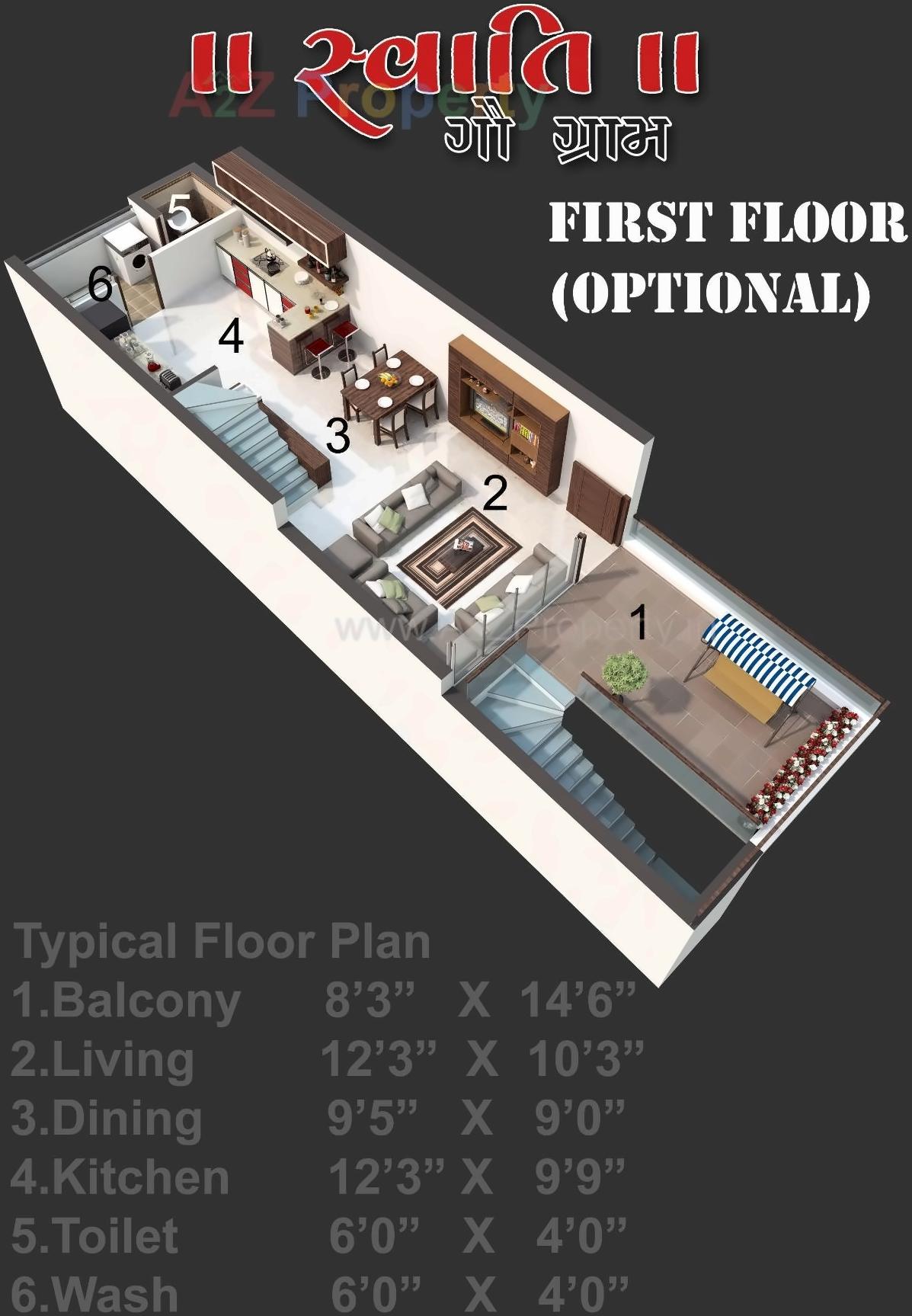 Layout of real estate project Swati Bungalows located at Kotharia, Rajkot, Gujarat