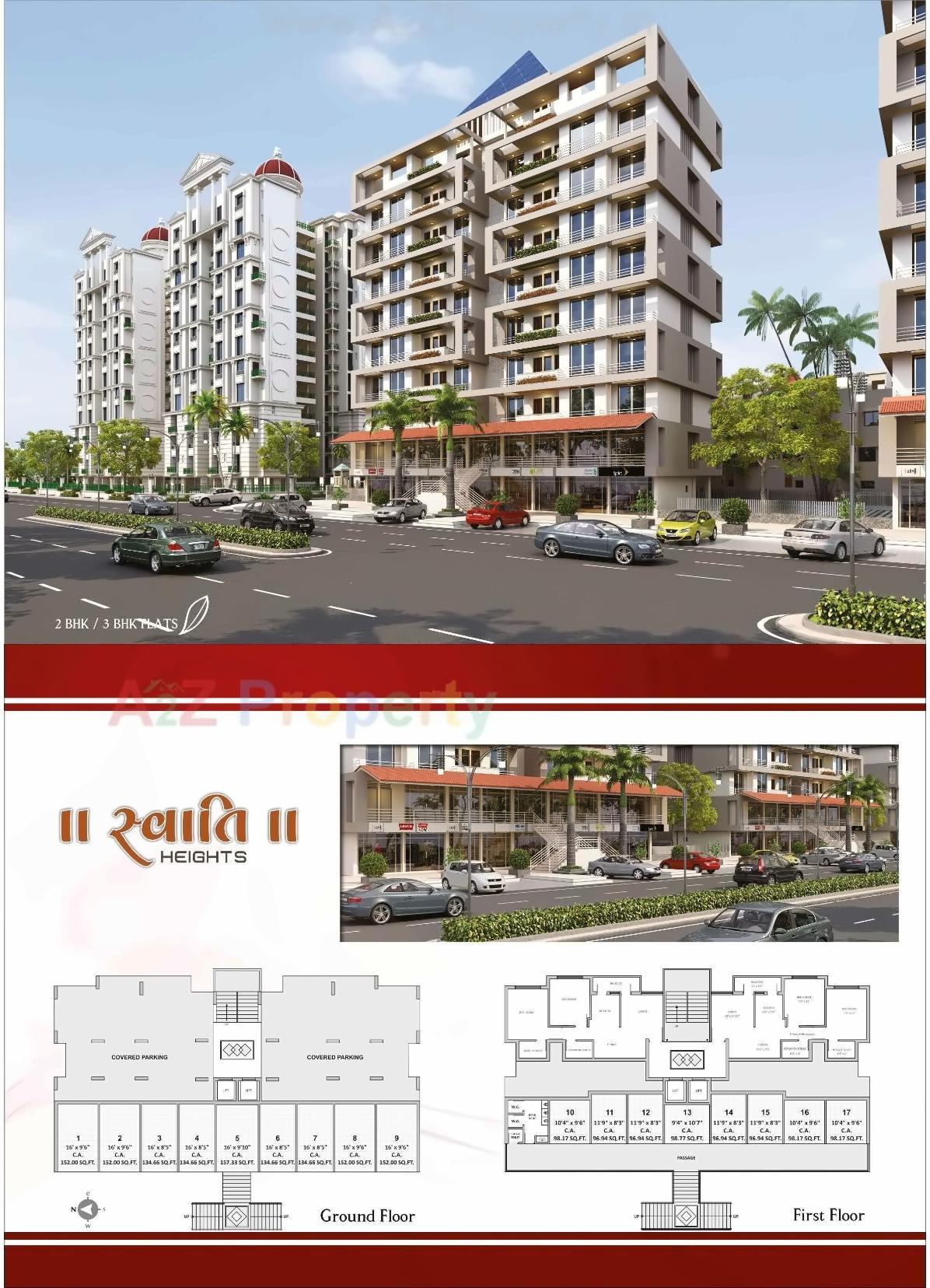 3D Elevation of real estate project Swati Heights located at Kothariya, Rajkot, Gujarat
