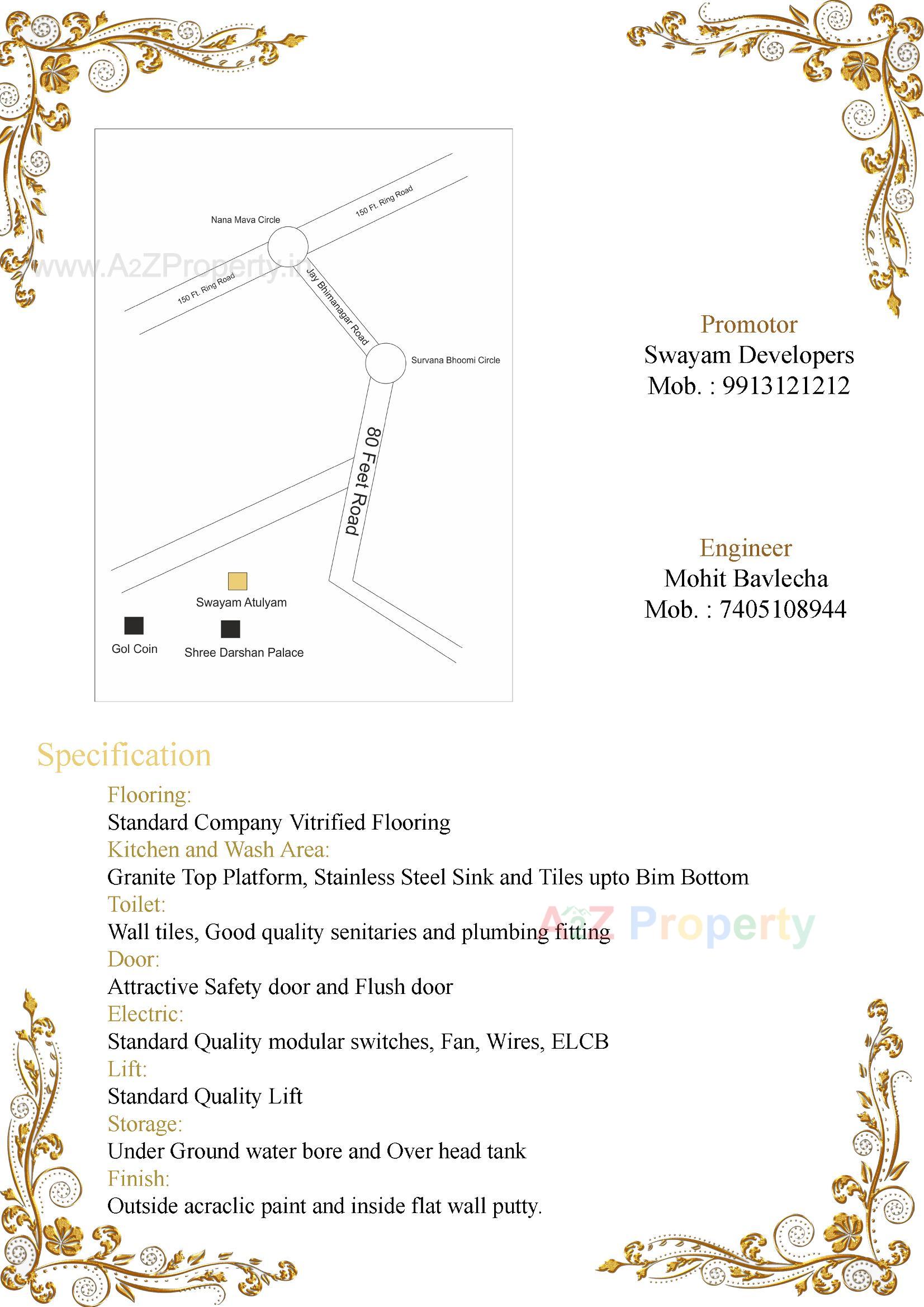  of real estate project Swayam Atulyam located at Mavdi, Rajkot, Gujarat