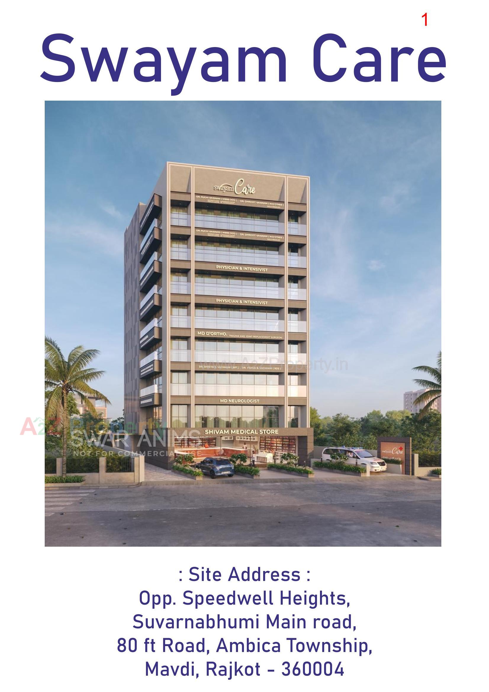 3D Elevation of real estate project Swayam Care located at Mavdi, Rajkot, Gujarat