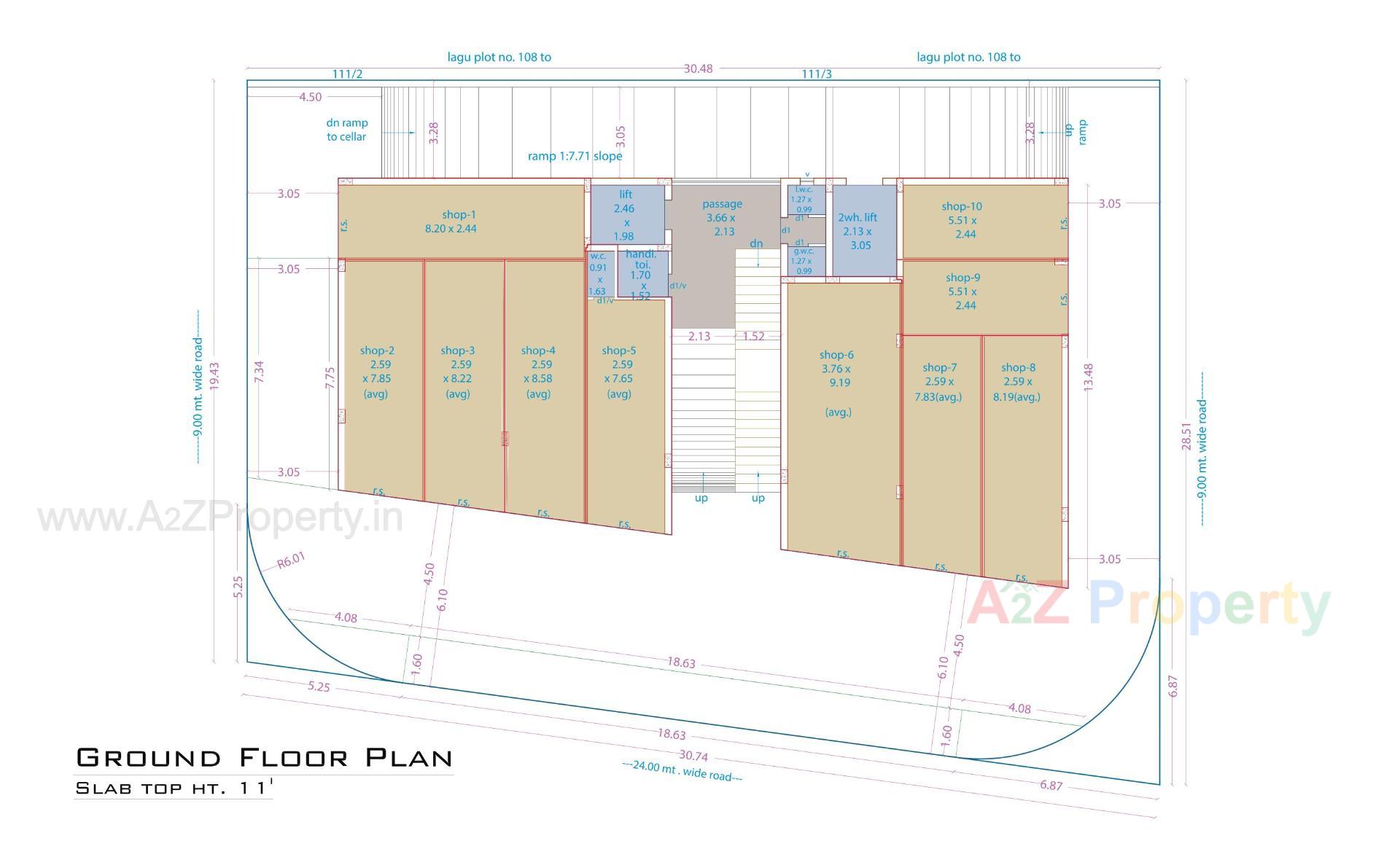 Layout of real estate project Swayam Space located at Mavdi, Rajkot, Gujarat