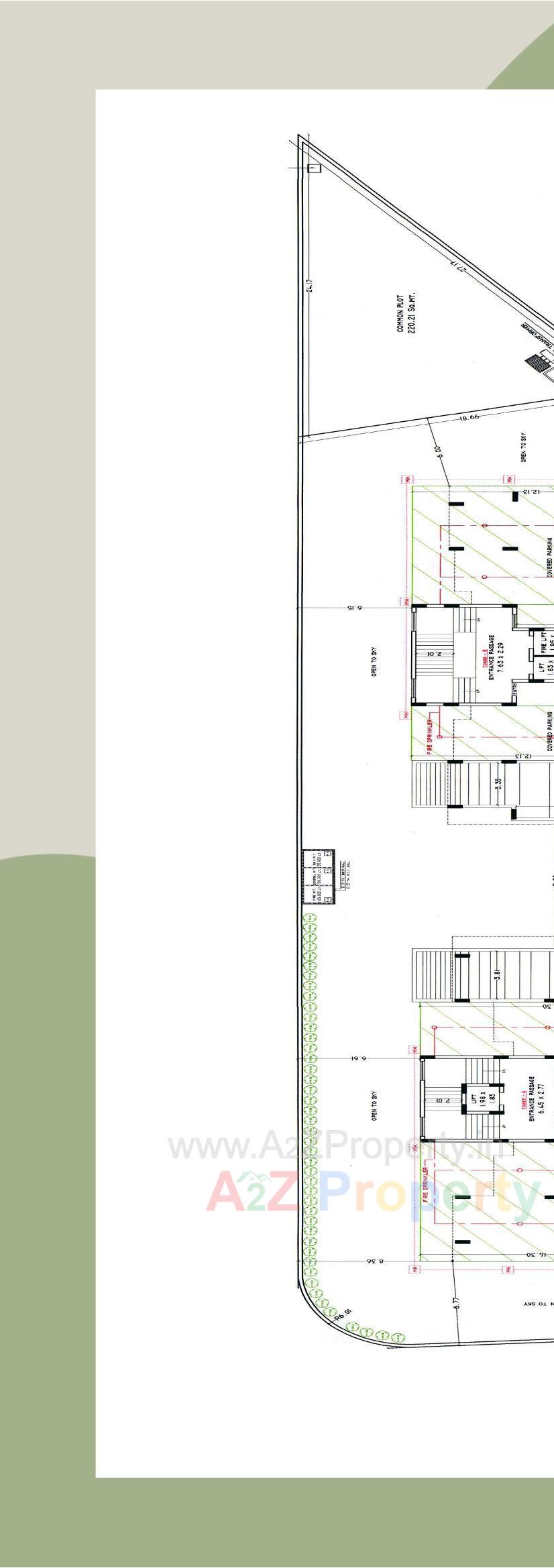Layout of real estate project Swayam West located at Raiya, Rajkot, Gujarat
