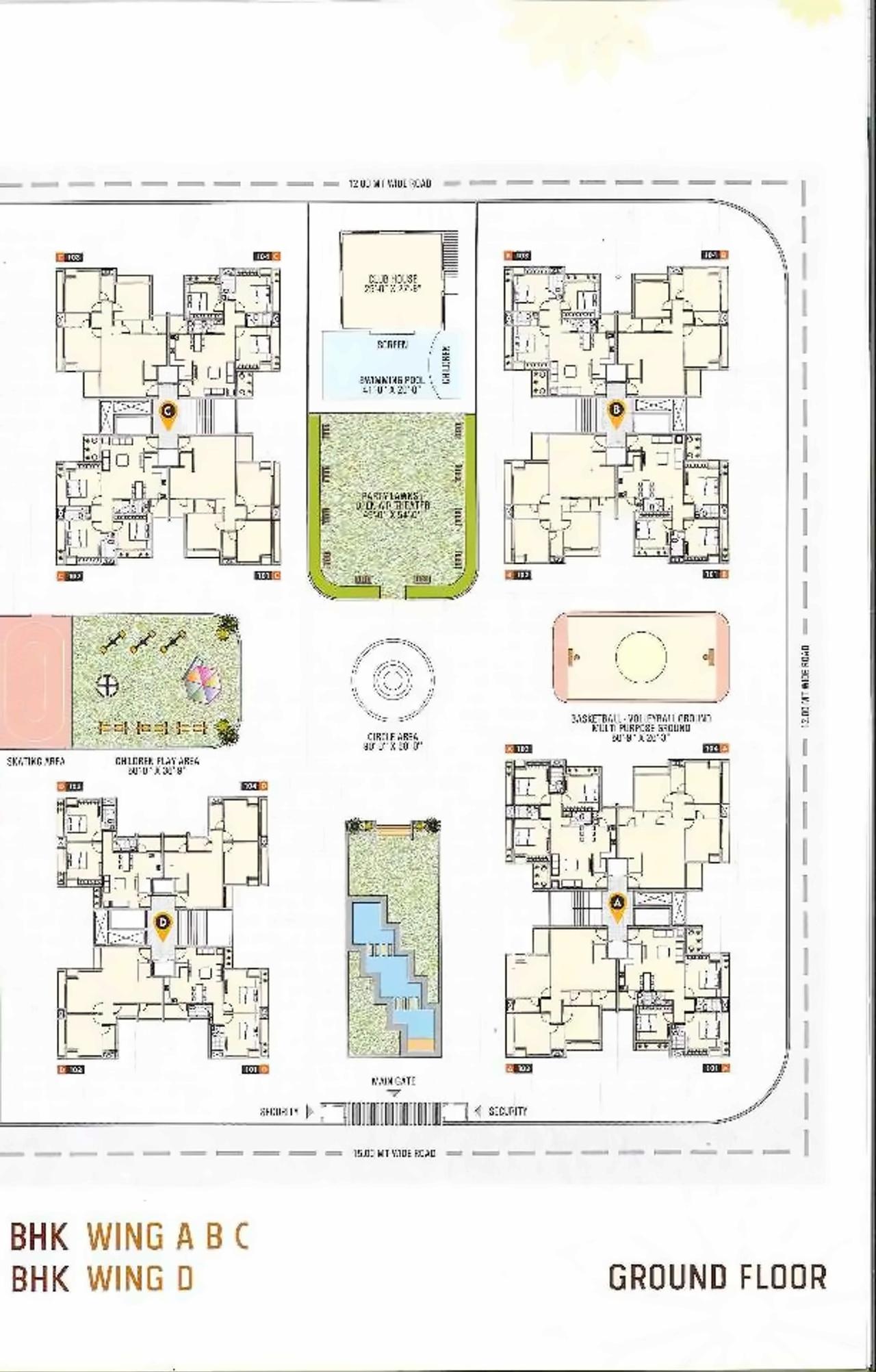 Layout of real estate project Tapan Heights located at Vavadi, Rajkot, Gujarat
