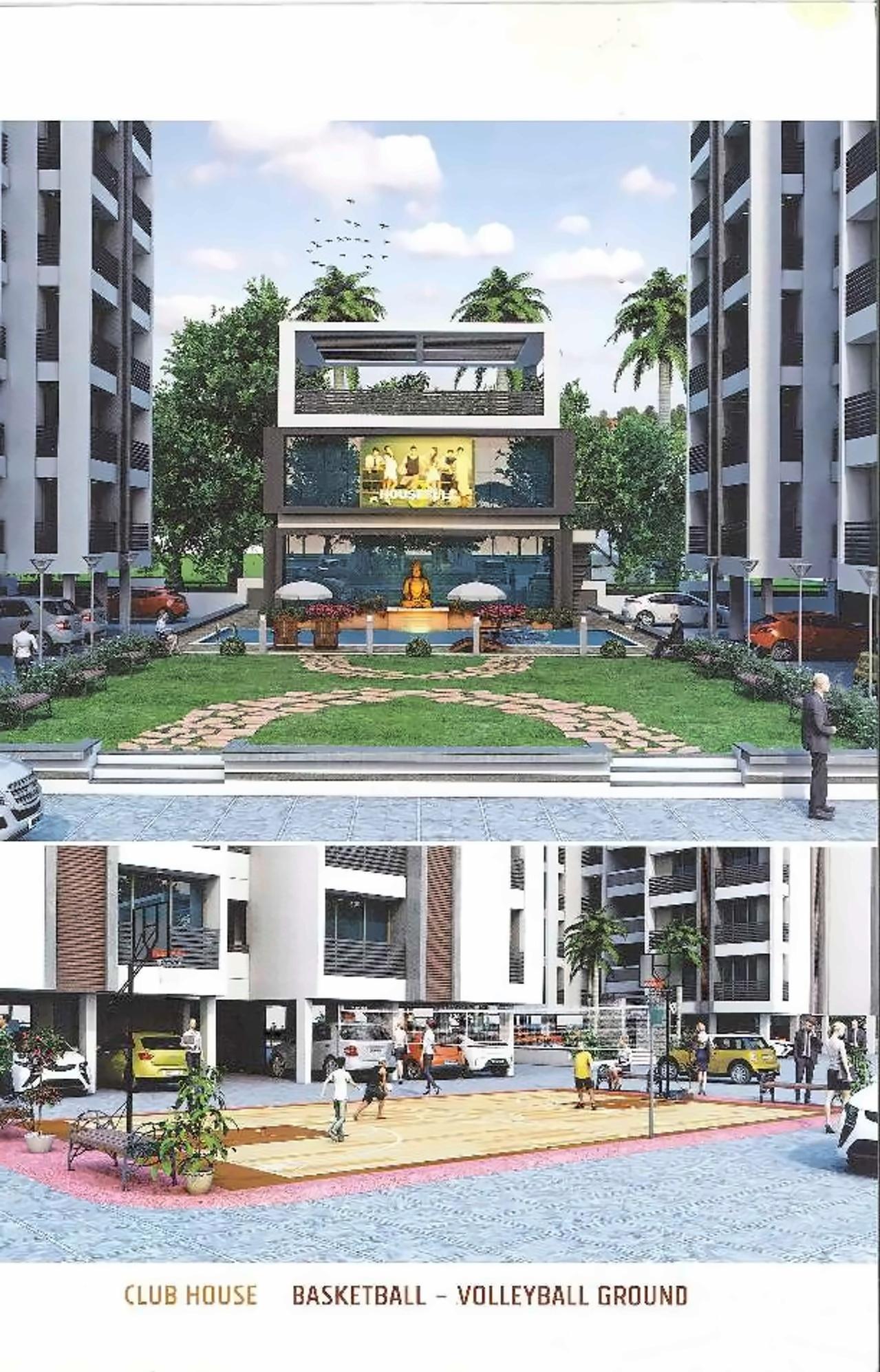 3D Elevation of real estate project Tapan Heights located at Vavadi, Rajkot, Gujarat