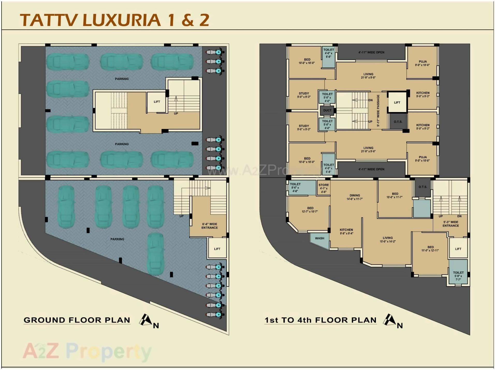 Layout of real estate project Tattv Luxuria located at Nanamava, Rajkot, Gujarat