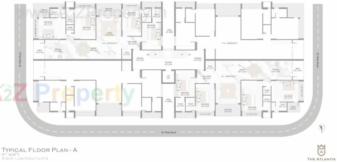 Layout of real estate project The Atlantis located at Nana-mava, Rajkot, Gujarat