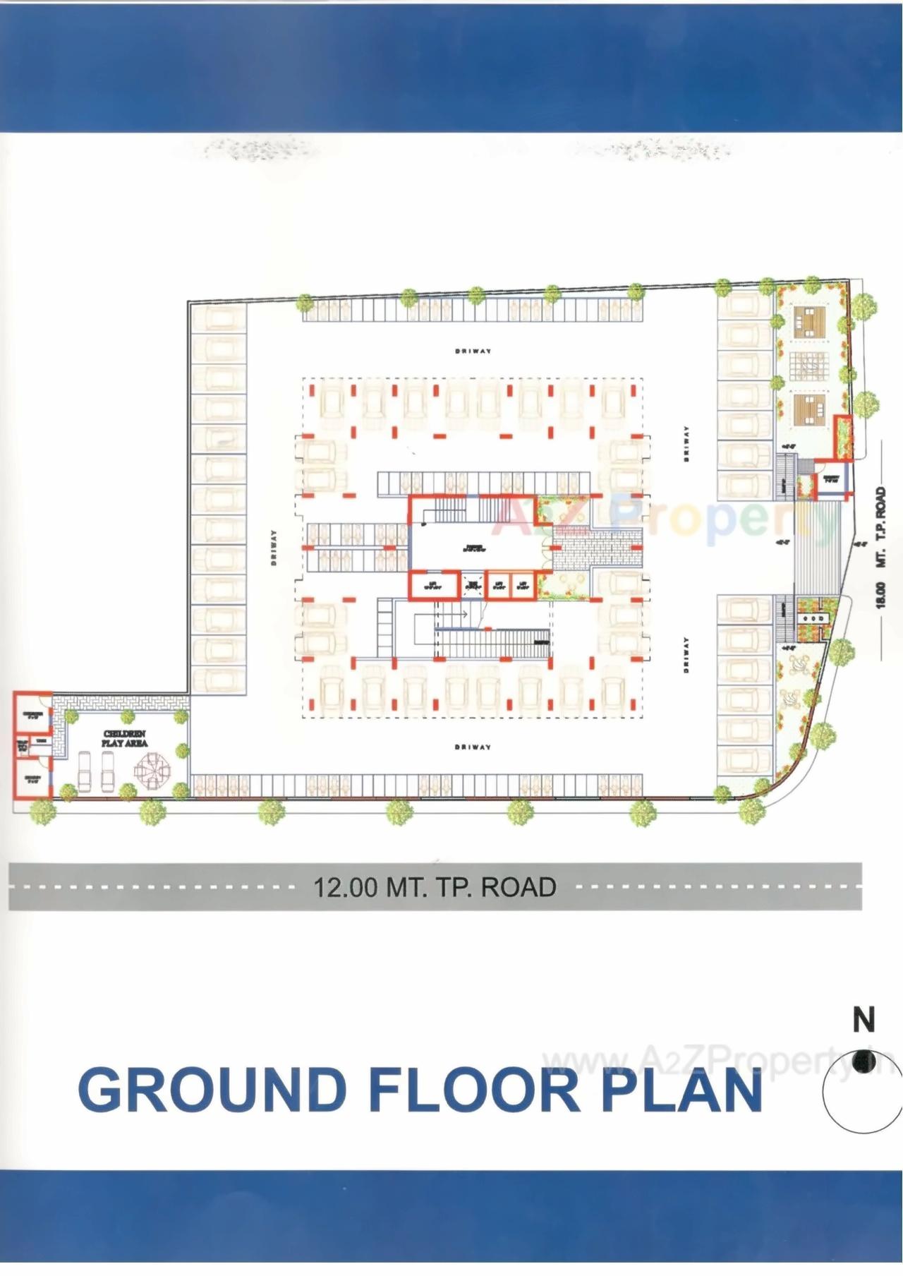 Layout of real estate project The Blue Moon located at Motamava, Rajkot, Gujarat