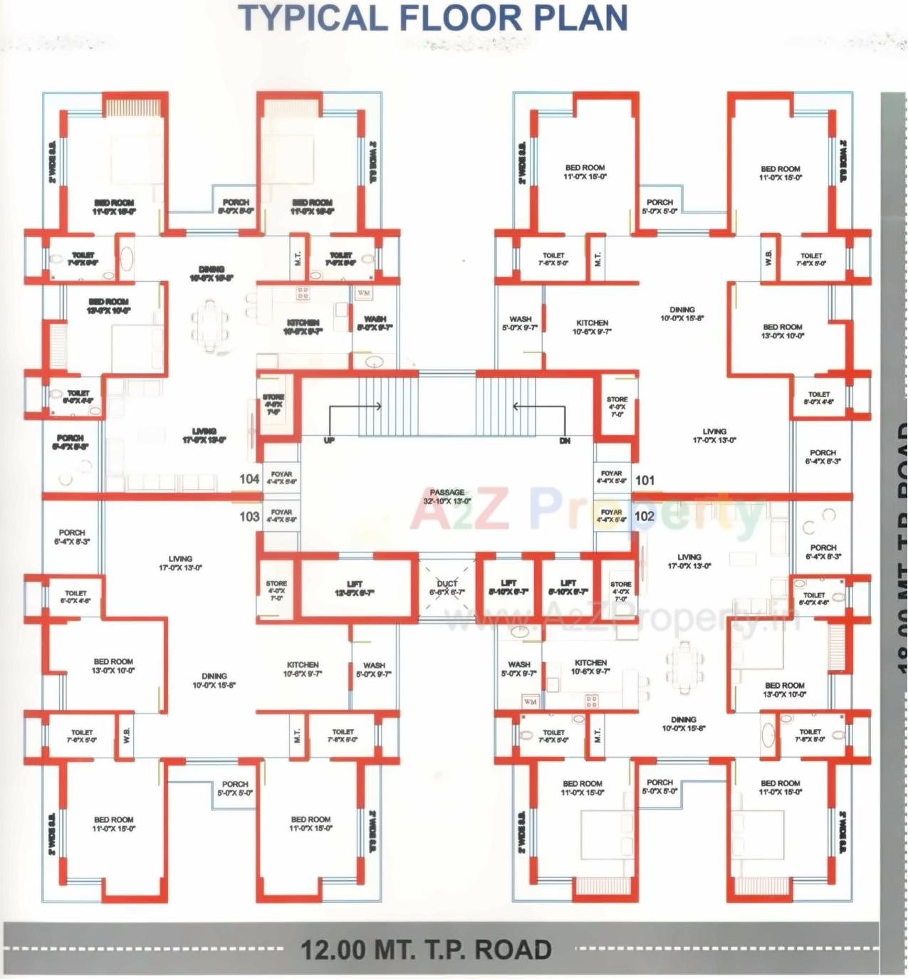 Layout of real estate project The Blue Moon located at Motamava, Rajkot, Gujarat