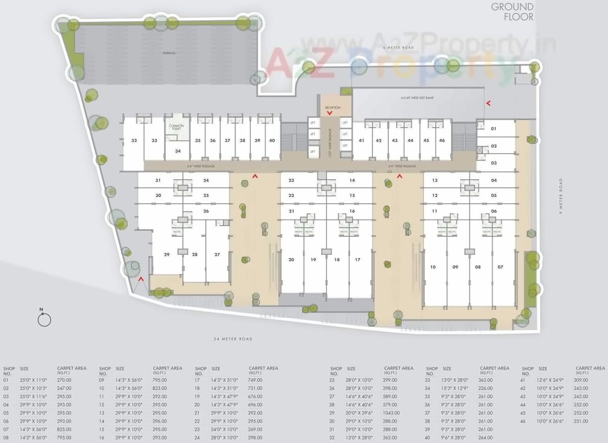Layout of real estate project The City Centre located at Rajkot, Rajkot, Gujarat