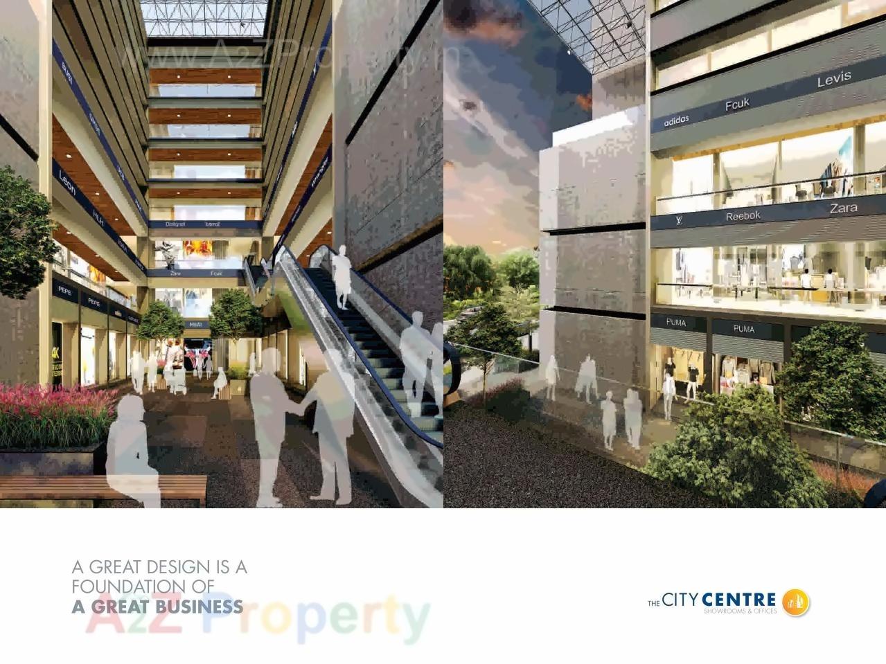 3D Elevation of real estate project The City Centre located at Rajkot, Rajkot, Gujarat