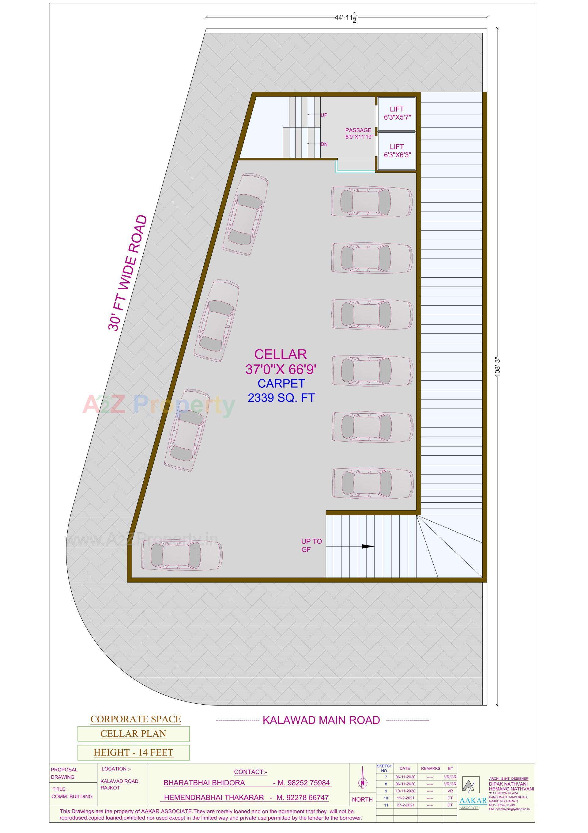 Layout of real estate project The Corporate Space located at Nana-mava, Rajkot, Gujarat