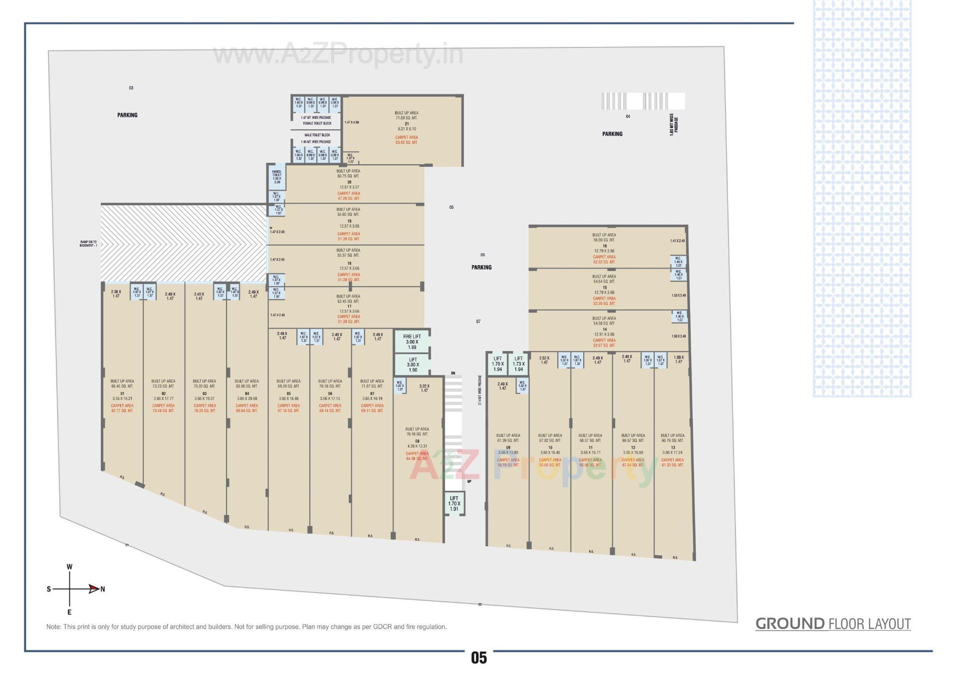 Layout of real estate project The Corporate World located at Rajkot, Rajkot, Gujarat
