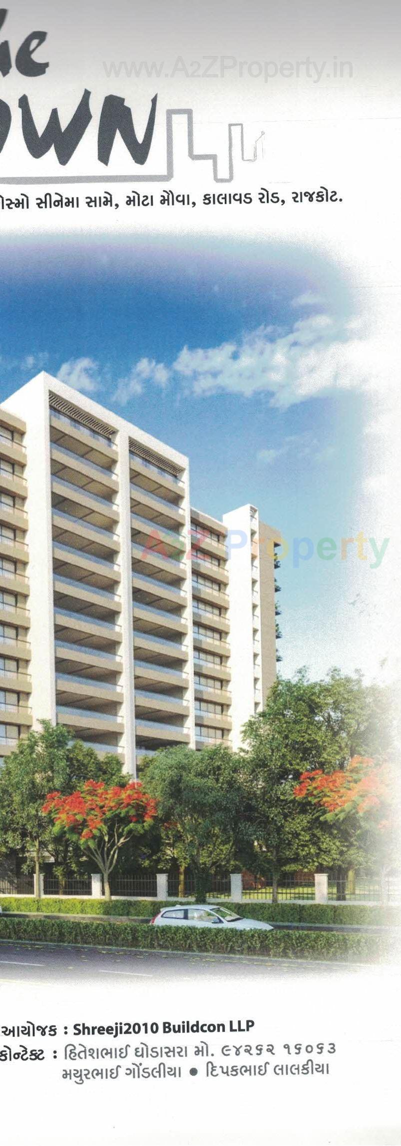 3D Elevation of real estate project The Crown located at Motamava, Rajkot, Gujarat