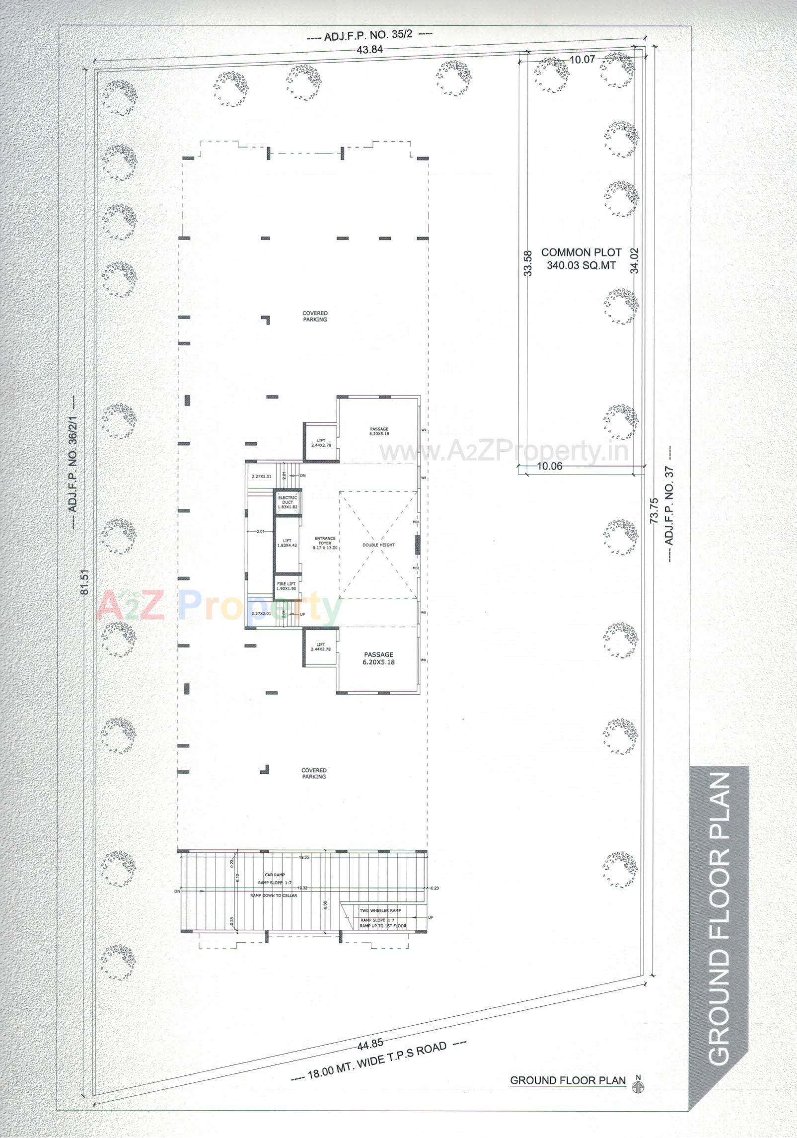 Layout of real estate project The Crown located at Motamava, Rajkot, Gujarat