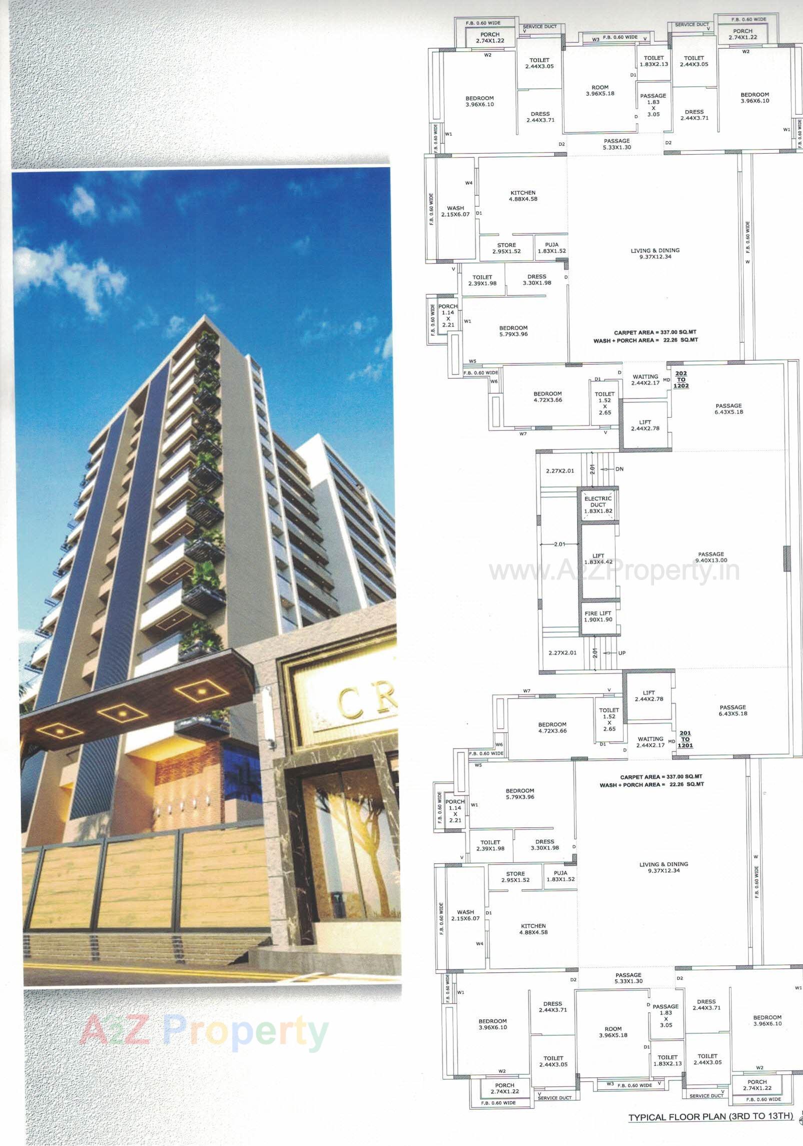 Layout of real estate project The Crown located at Motamava, Rajkot, Gujarat
