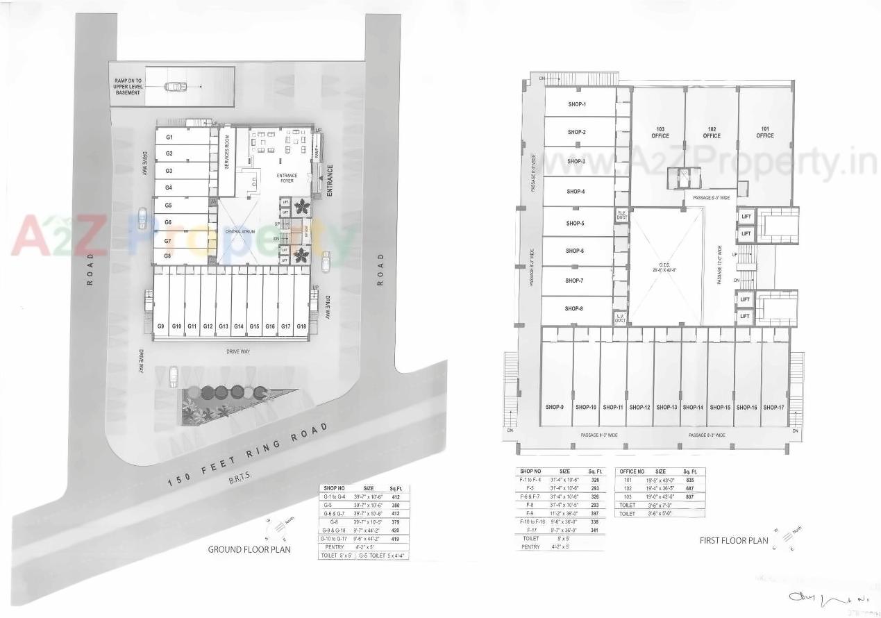 Layout of real estate project The Destiny located at Mavdi, Rajkot, Gujarat