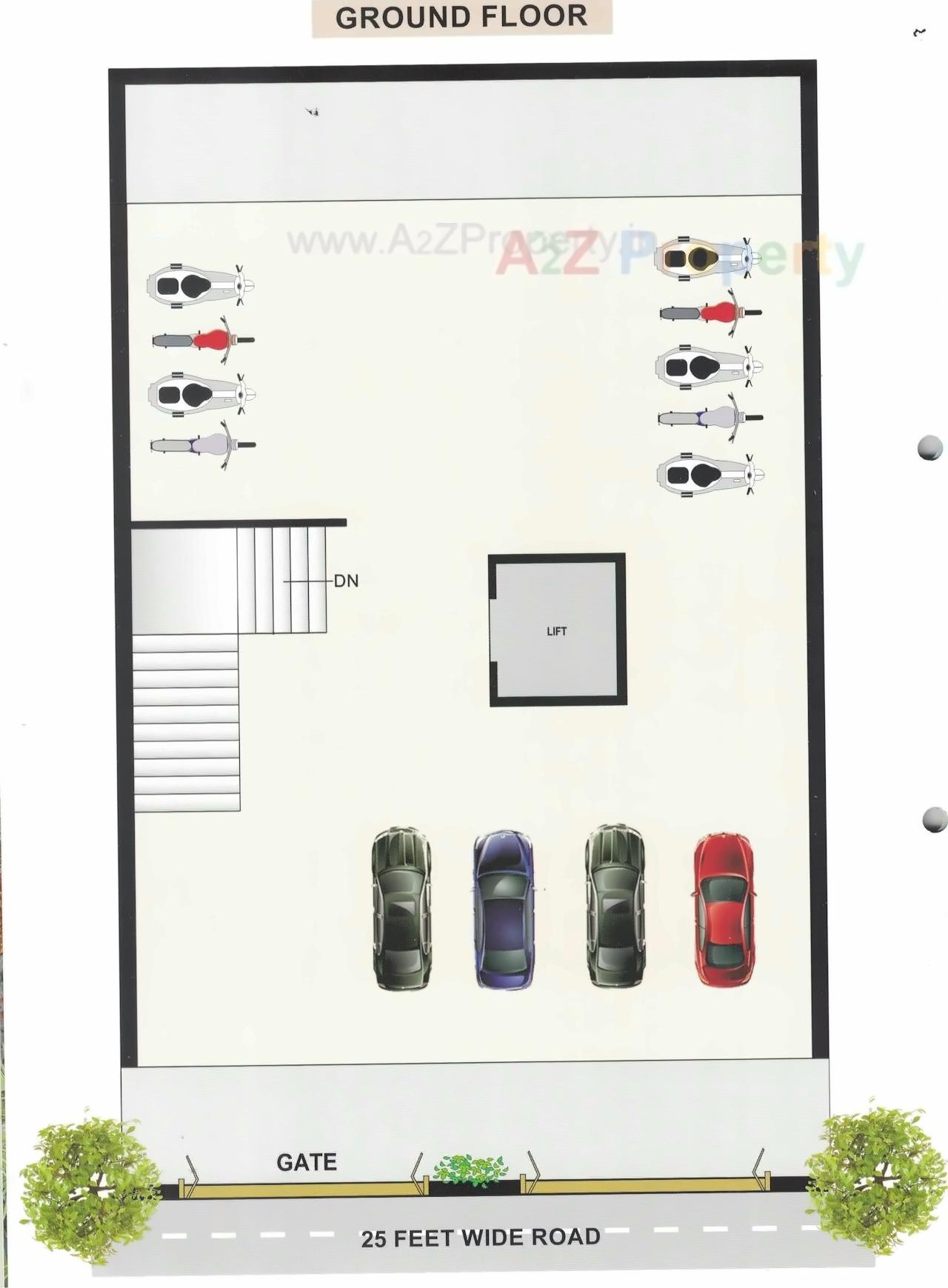 Layout of real estate project The Florenza located at Rajkot, Rajkot, Gujarat