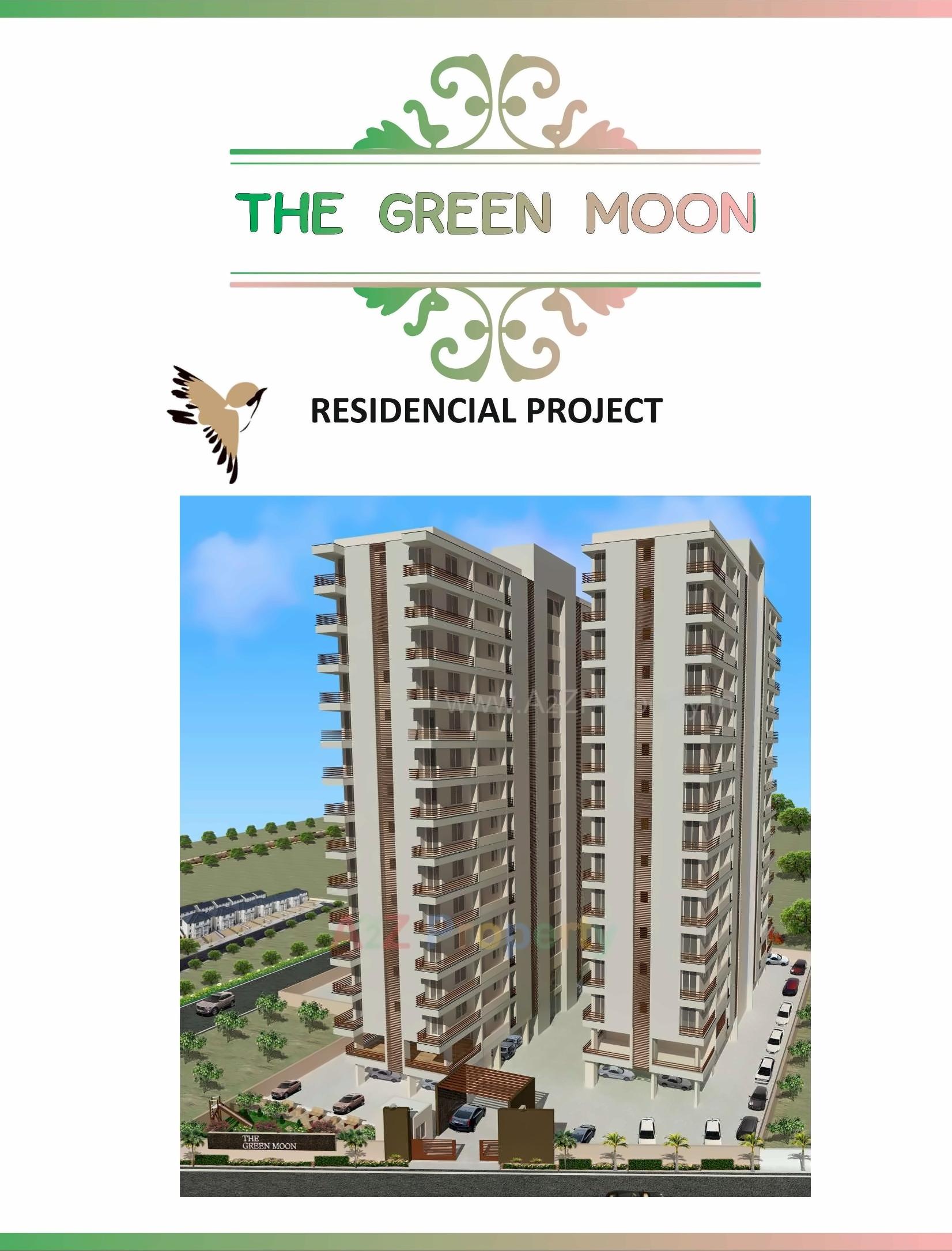3D Elevation of real estate project The Green Moon located at Motamava, Rajkot, Gujarat