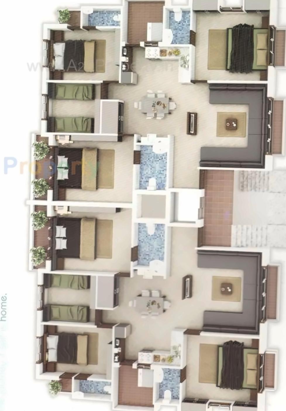 Layout of real estate project The Nest Elegance located at Mavdi, Rajkot, Gujarat