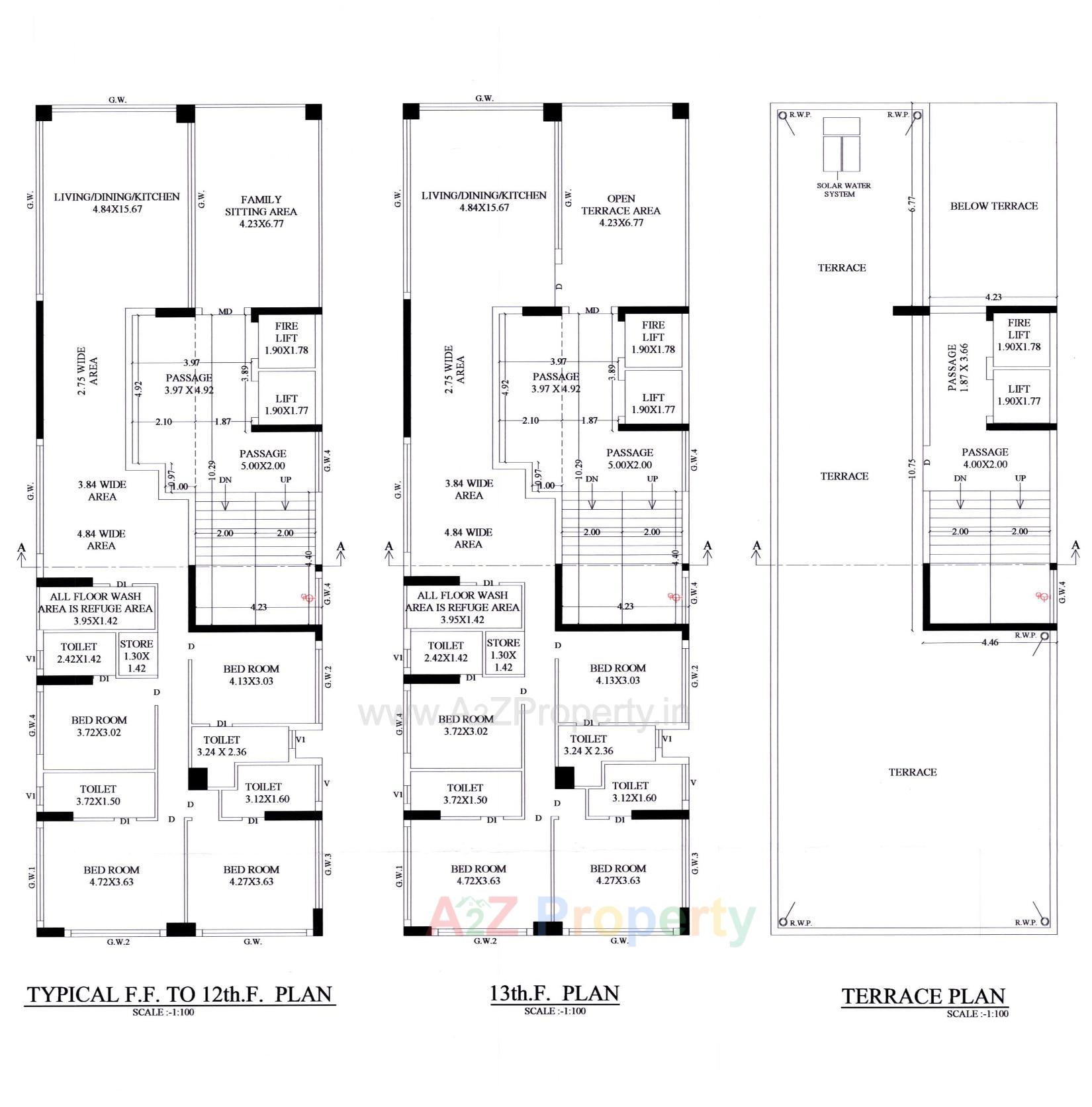 Layout of real estate project The Rising located at Ghanteshwar, Rajkot, Gujarat