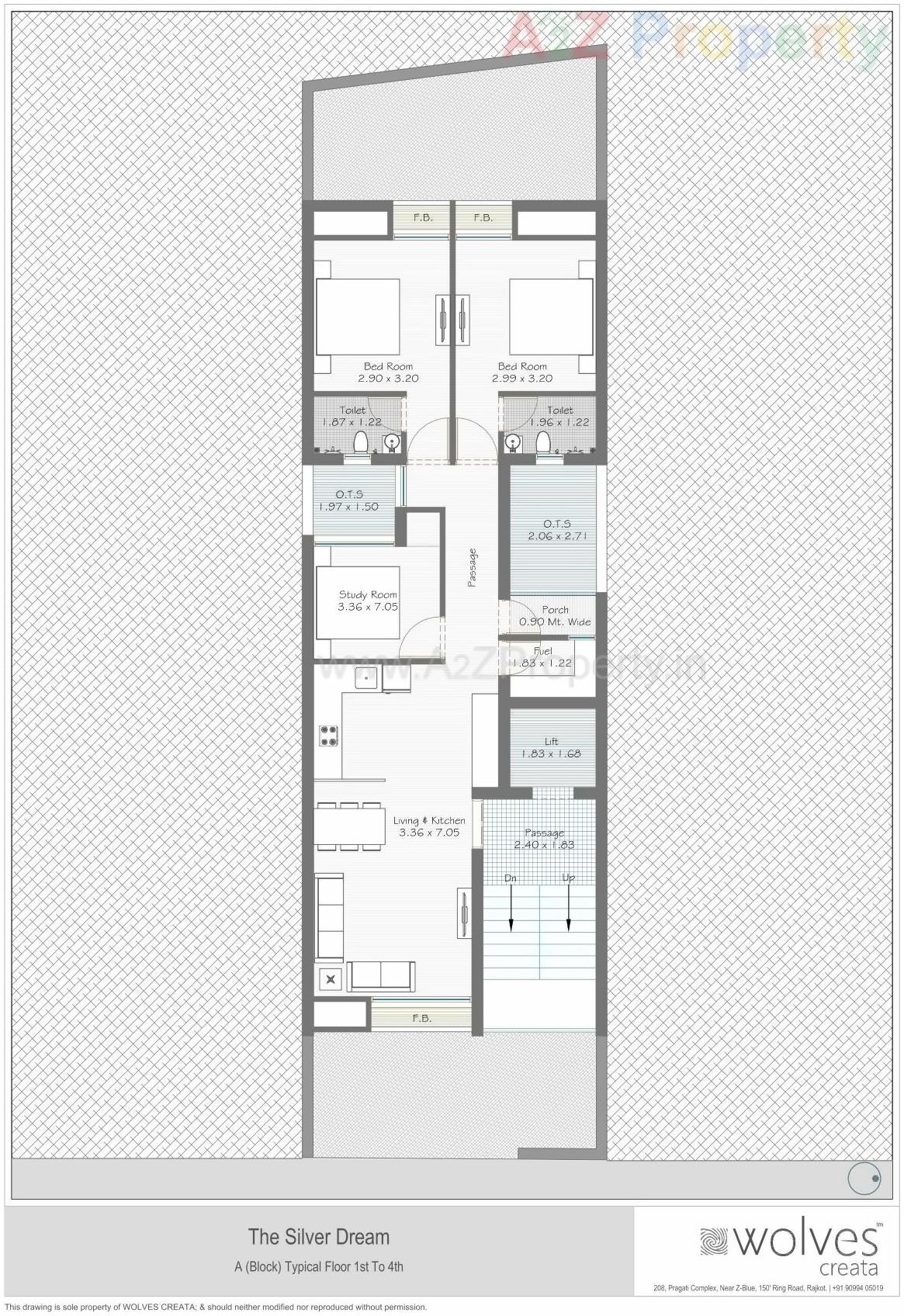 Layout of real estate project The Silver Dream located at Nana-mava, Rajkot, Gujarat