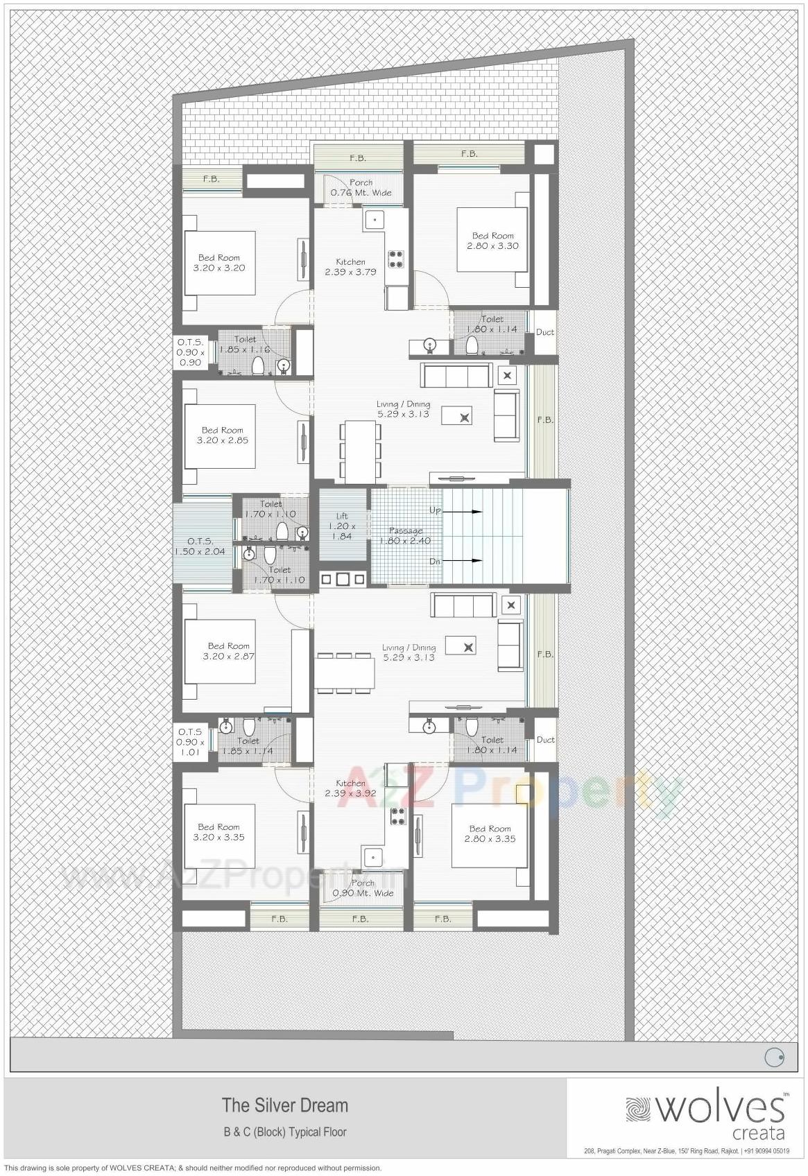 Layout of real estate project The Silver Dream located at Nana-mava, Rajkot, Gujarat
