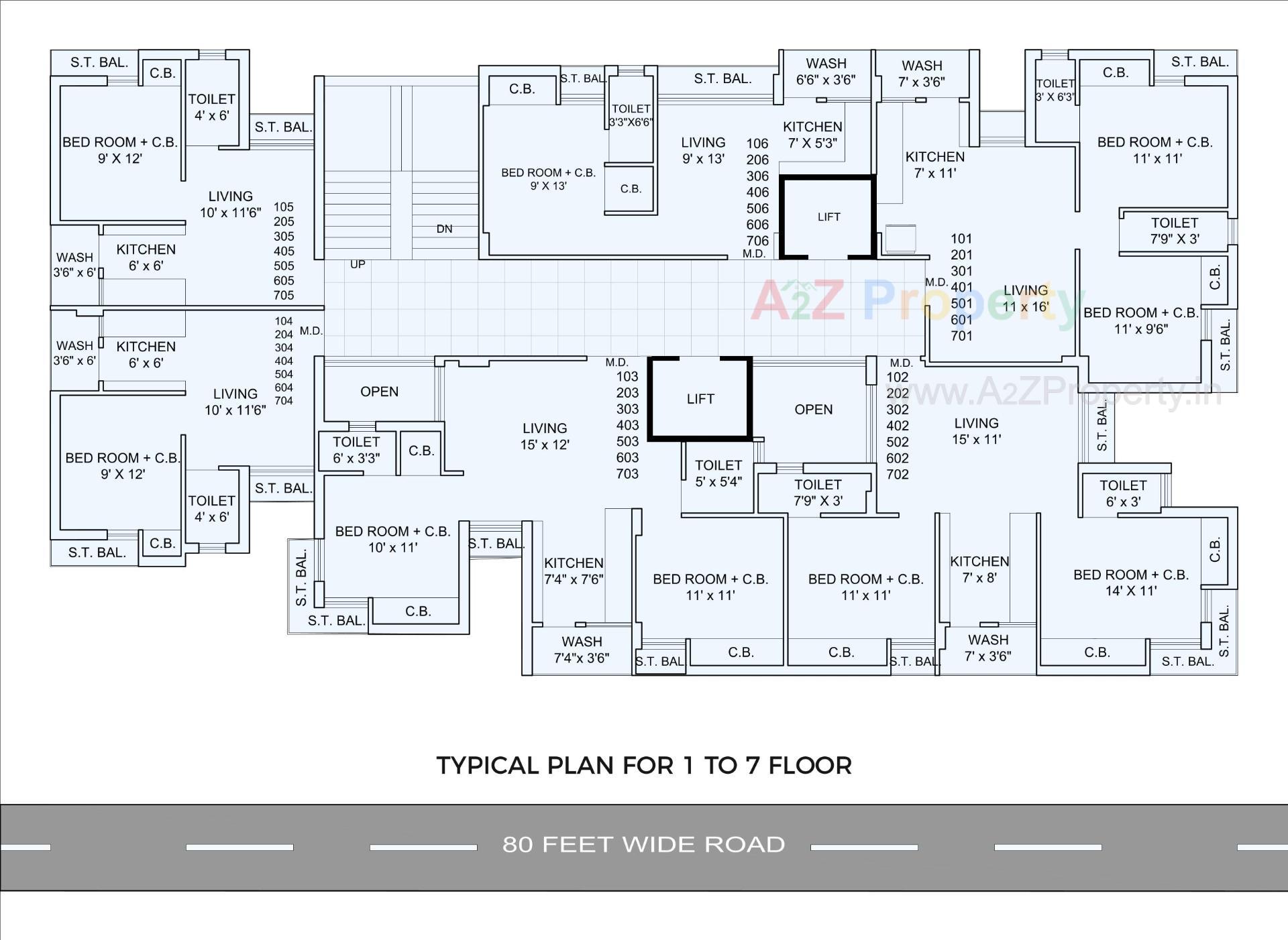 Layout of real estate project The Sky View located at Kothariya, Rajkot, Gujarat