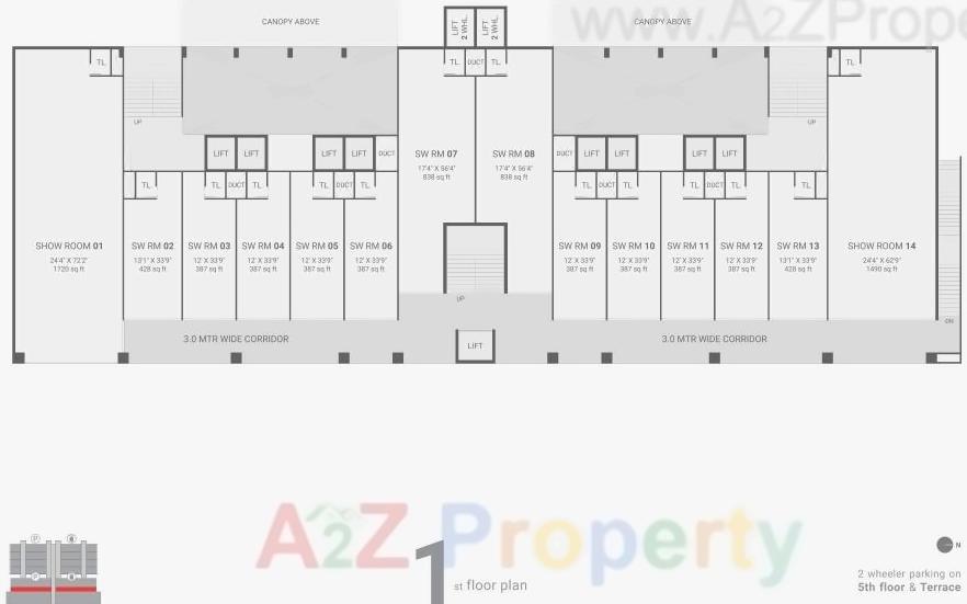 Layout of real estate project The Spire located at Raiya, Rajkot, Gujarat