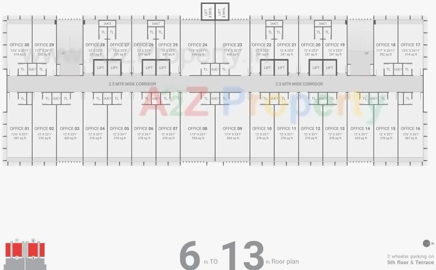 Layout of real estate project The Spire located at Raiya, Rajkot, Gujarat