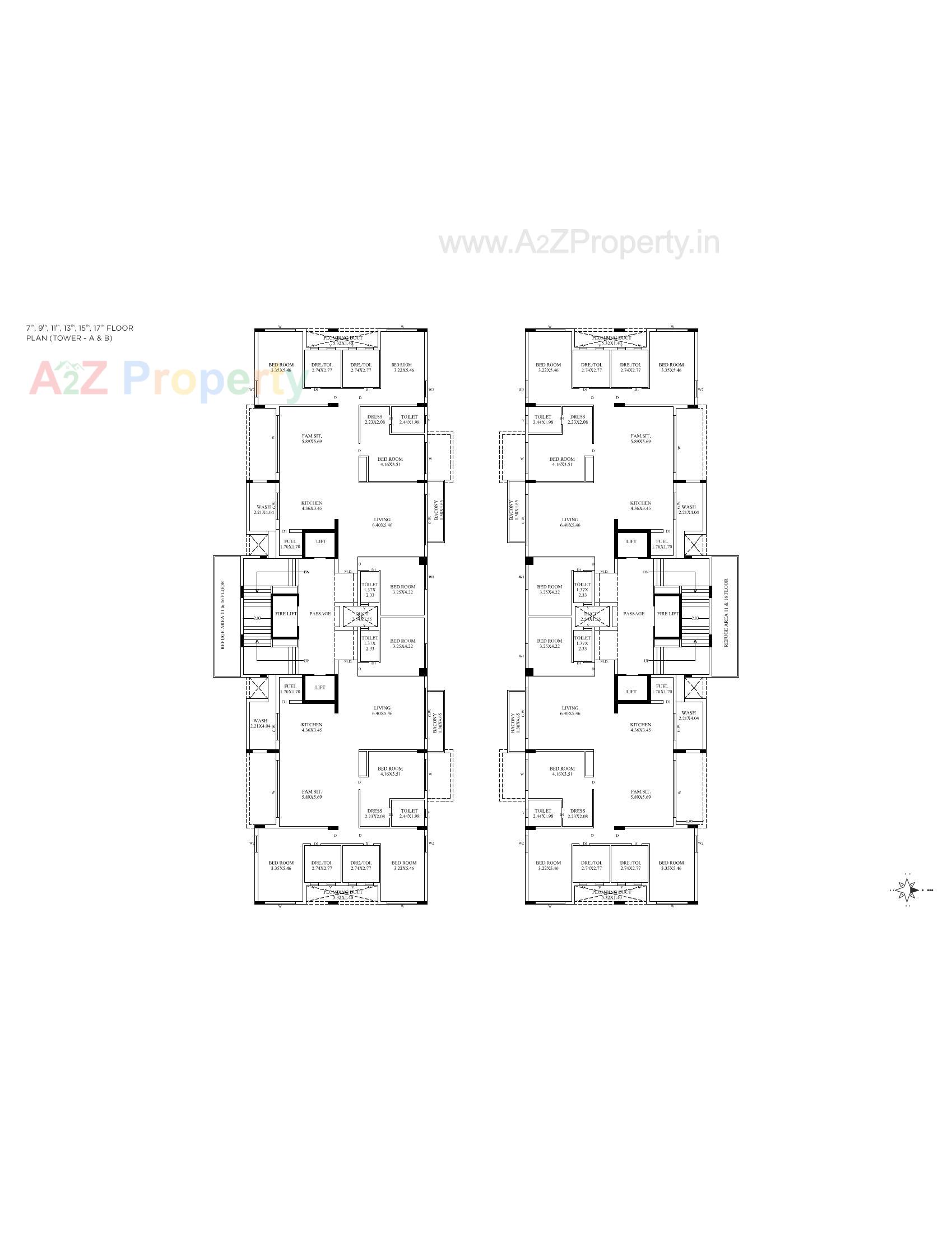 Layout of real estate project The Twin Towers located at Rajkot, Rajkot, Gujarat