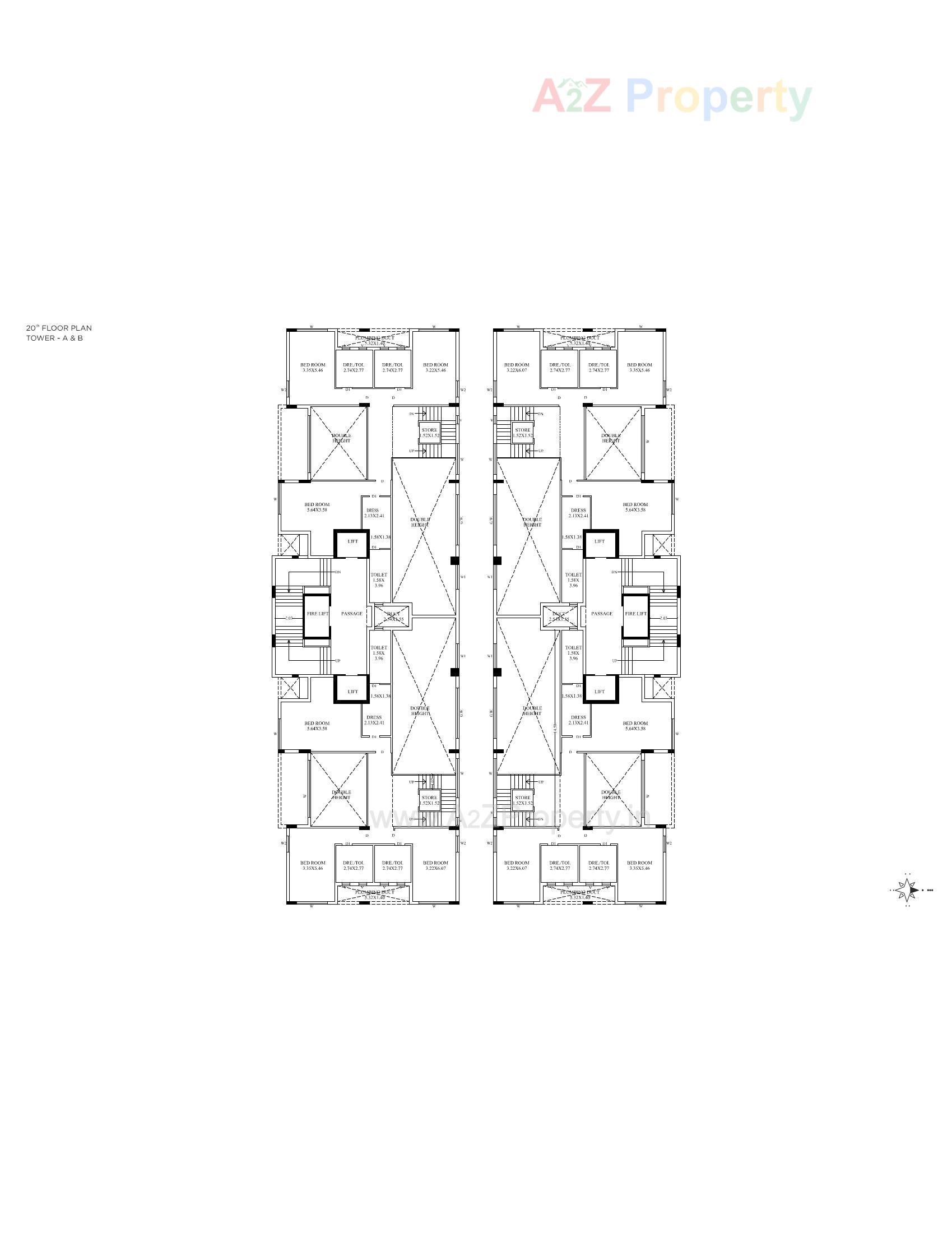 Layout of real estate project The Twin Towers located at Rajkot, Rajkot, Gujarat