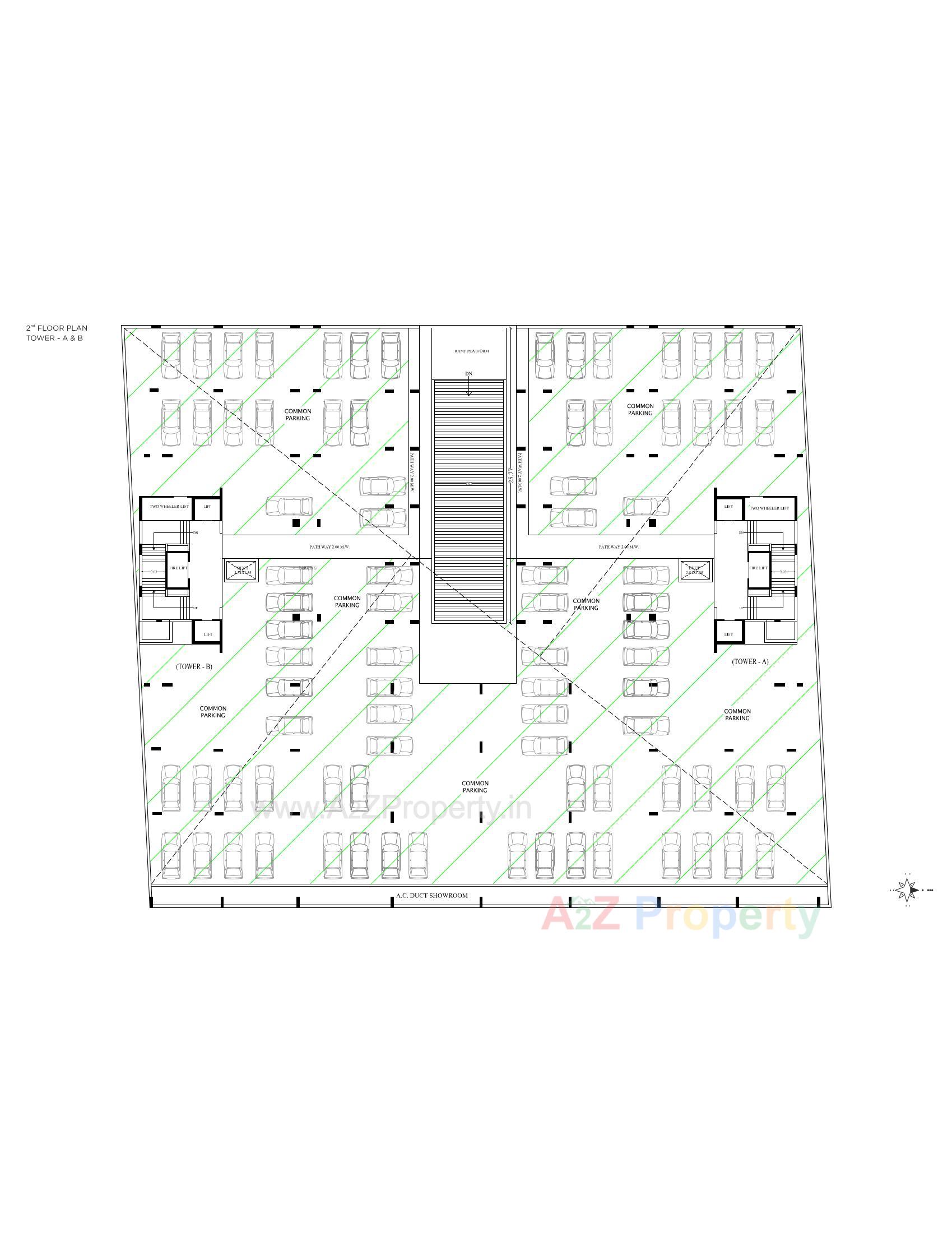 Layout of real estate project The Twin Towers located at Rajkot, Rajkot, Gujarat