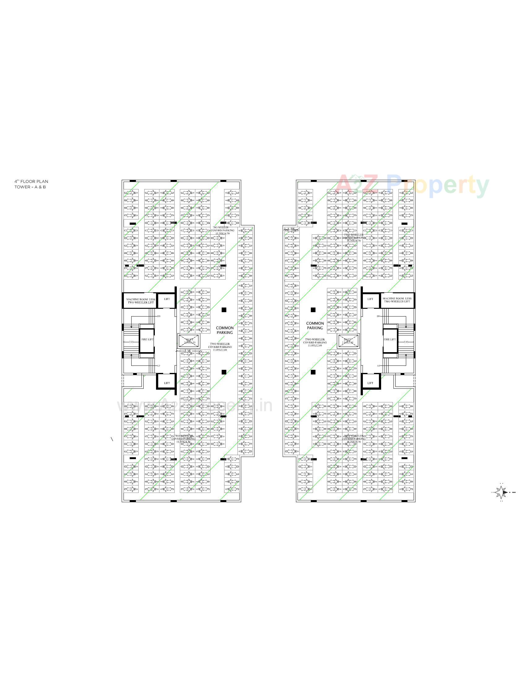 Layout of real estate project The Twin Towers located at Rajkot, Rajkot, Gujarat