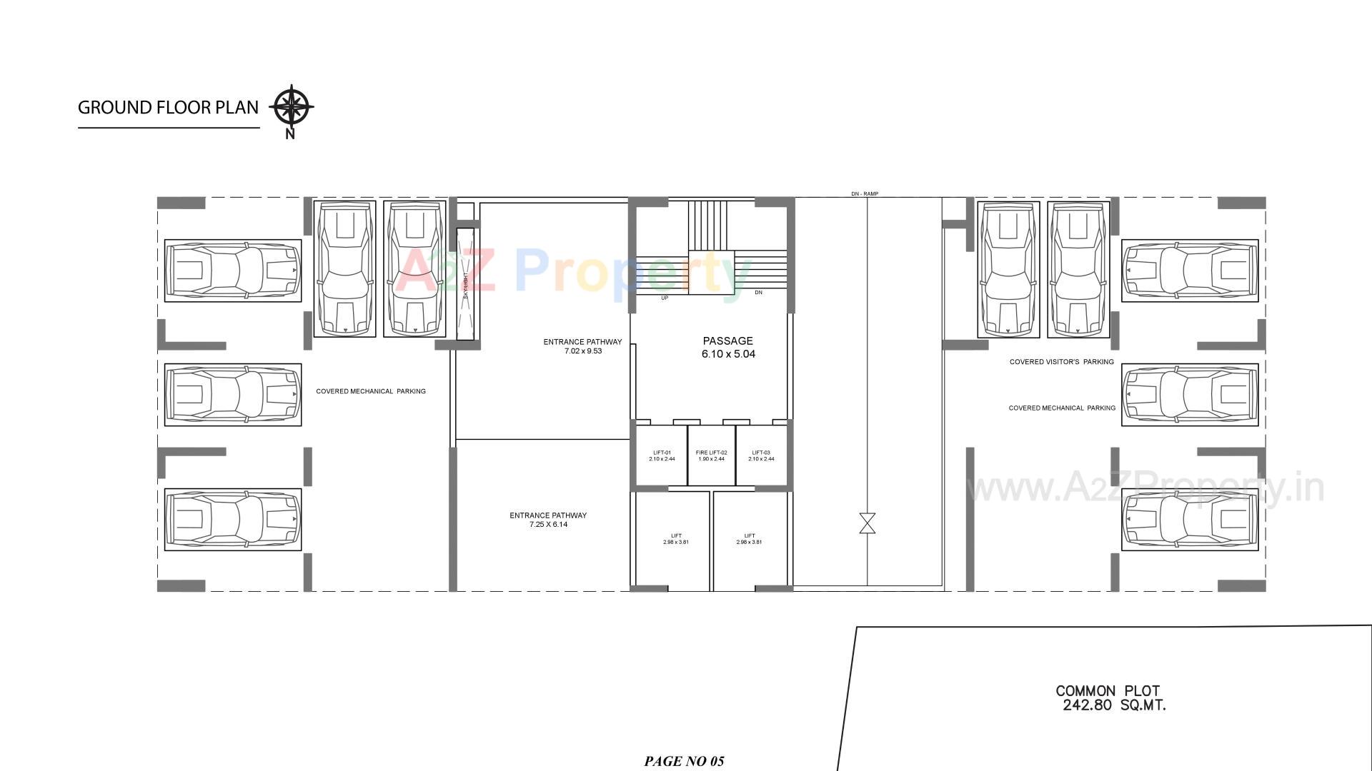Layout of real estate project The Vibe located at Motamava, Rajkot, Gujarat