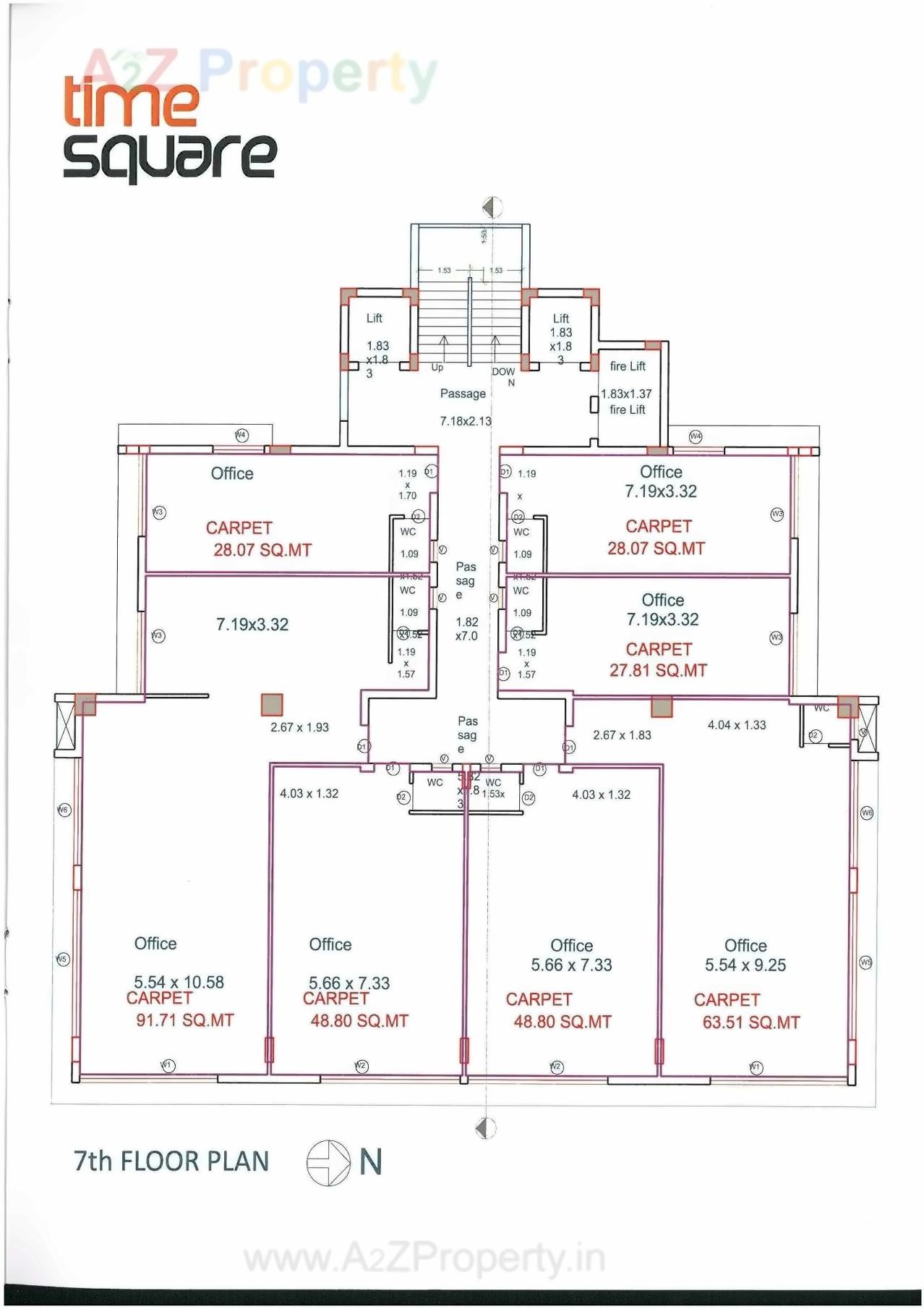 Layout of real estate project Time Square located at Madhapar, Rajkot, Gujarat