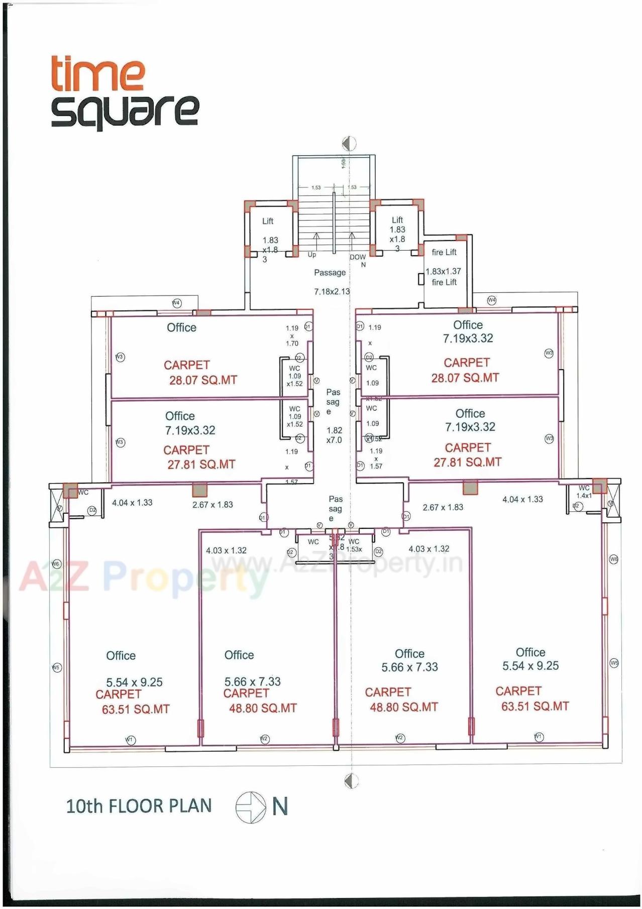 Layout of real estate project Time Square located at Madhapar, Rajkot, Gujarat