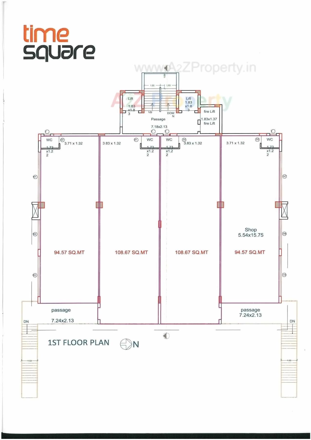 Layout of real estate project Time Square located at Madhapar, Rajkot, Gujarat