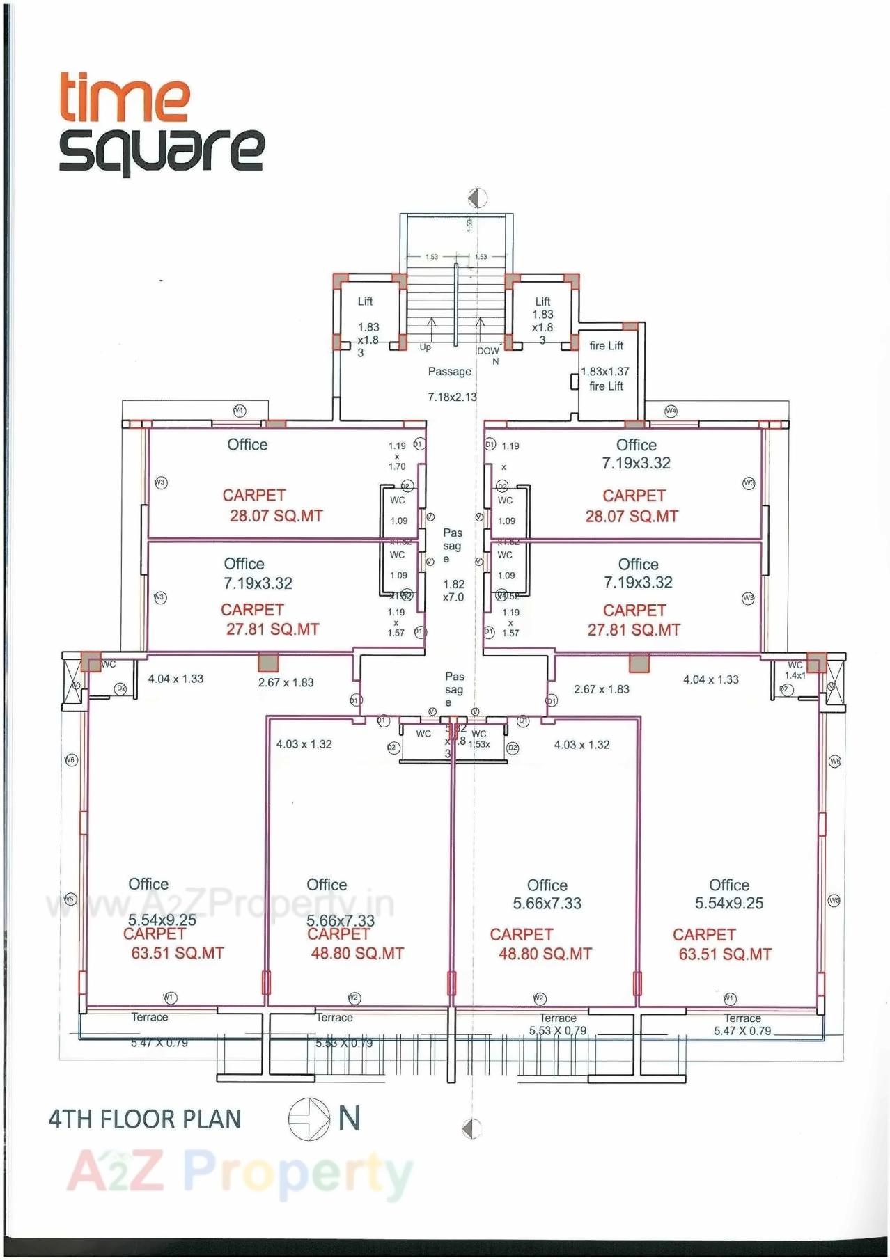 Layout of real estate project Time Square located at Madhapar, Rajkot, Gujarat