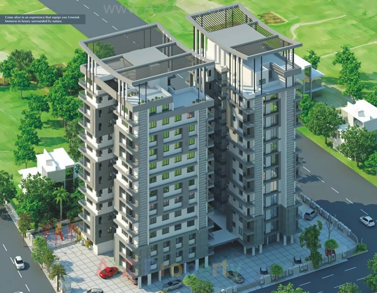 3D Elevation of real estate project Tirth located at Ghanteshwar, Rajkot, Gujarat