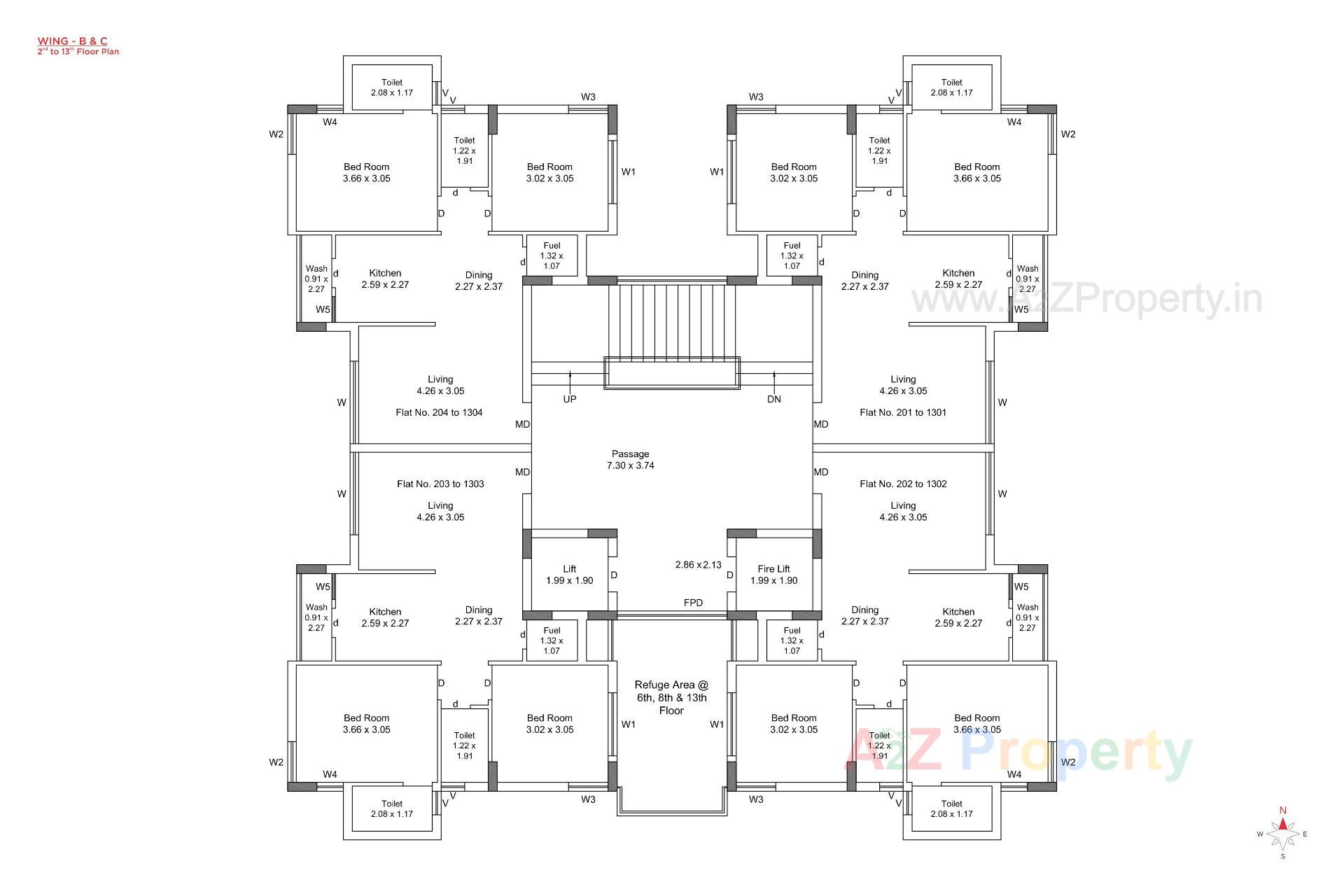 Layout of real estate project Tridan Heights located at Mavdi, Rajkot, Gujarat
